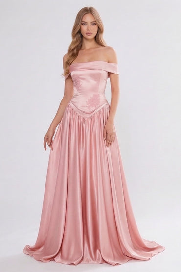 A-Line Floor Length Soft Satin Bridesmaid Dress CG0312BM