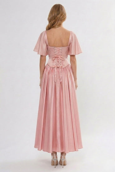 A-Line Ankle Length Soft Satin Bridesmaid Dress CG0317BM