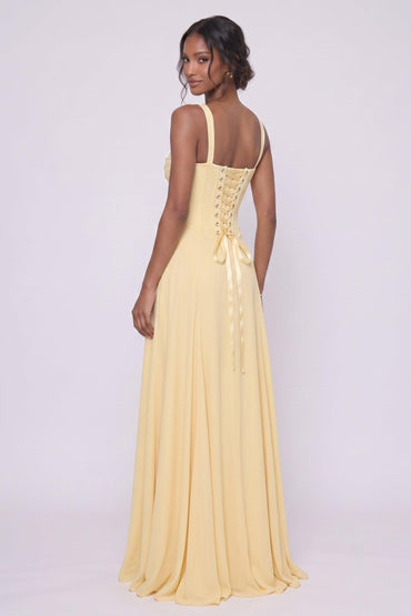 A-Line Maxi Stretch Chiffon Wedding Guest Dress CG0336
