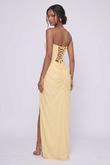 Sheath-Column Maxi Stretch Chiffon Wedding Guest Dress CG0339