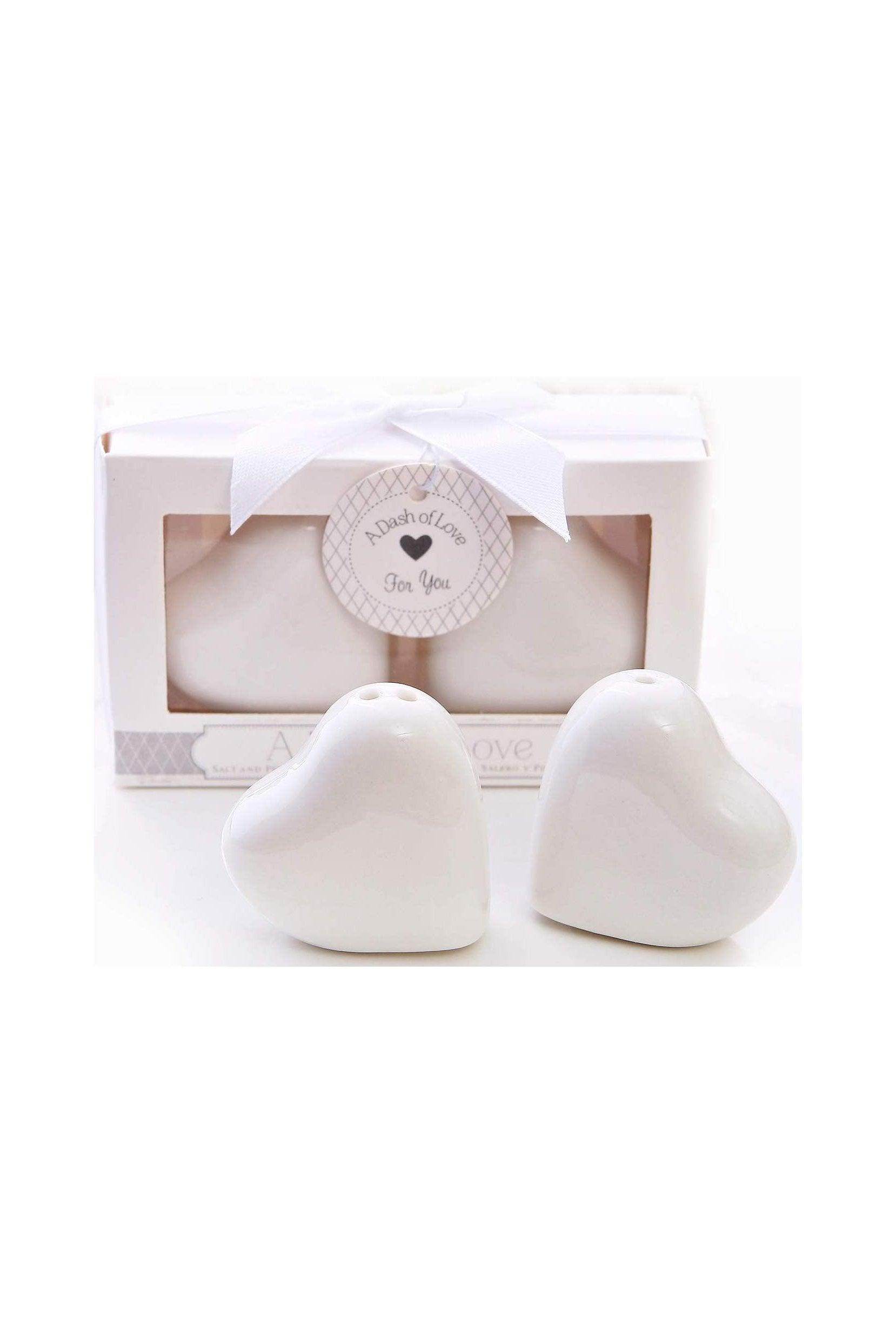 Heart Design Decorative Salt and Pepper Shakers Set for Wedding Souvenir CGF0012 (Set of 6 pcs) - COCOMELODY