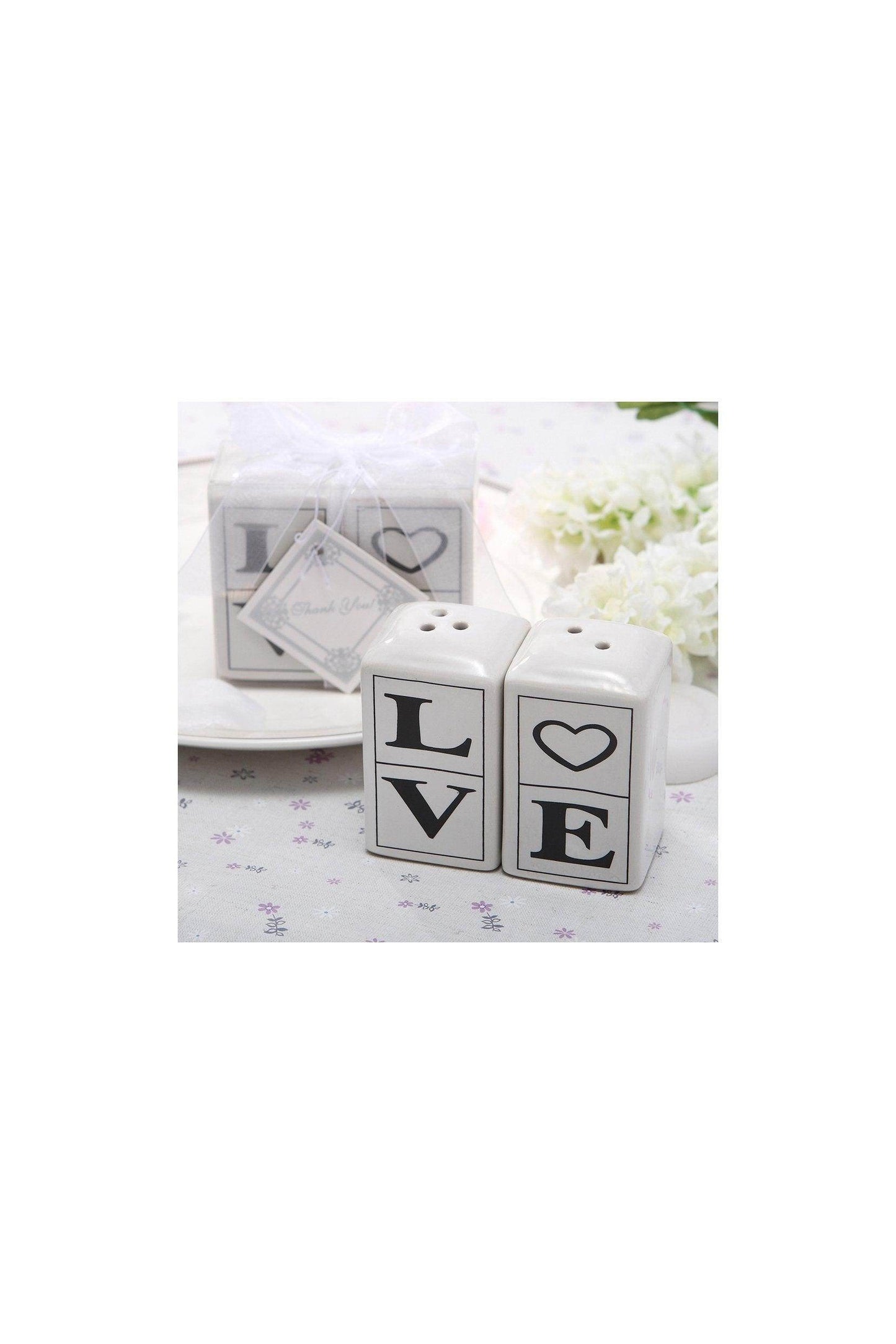 Love Ceramic Salt and Pepper Shakers Set Favors CGF0015 (Set of 6 pcs) - COCOMELODY