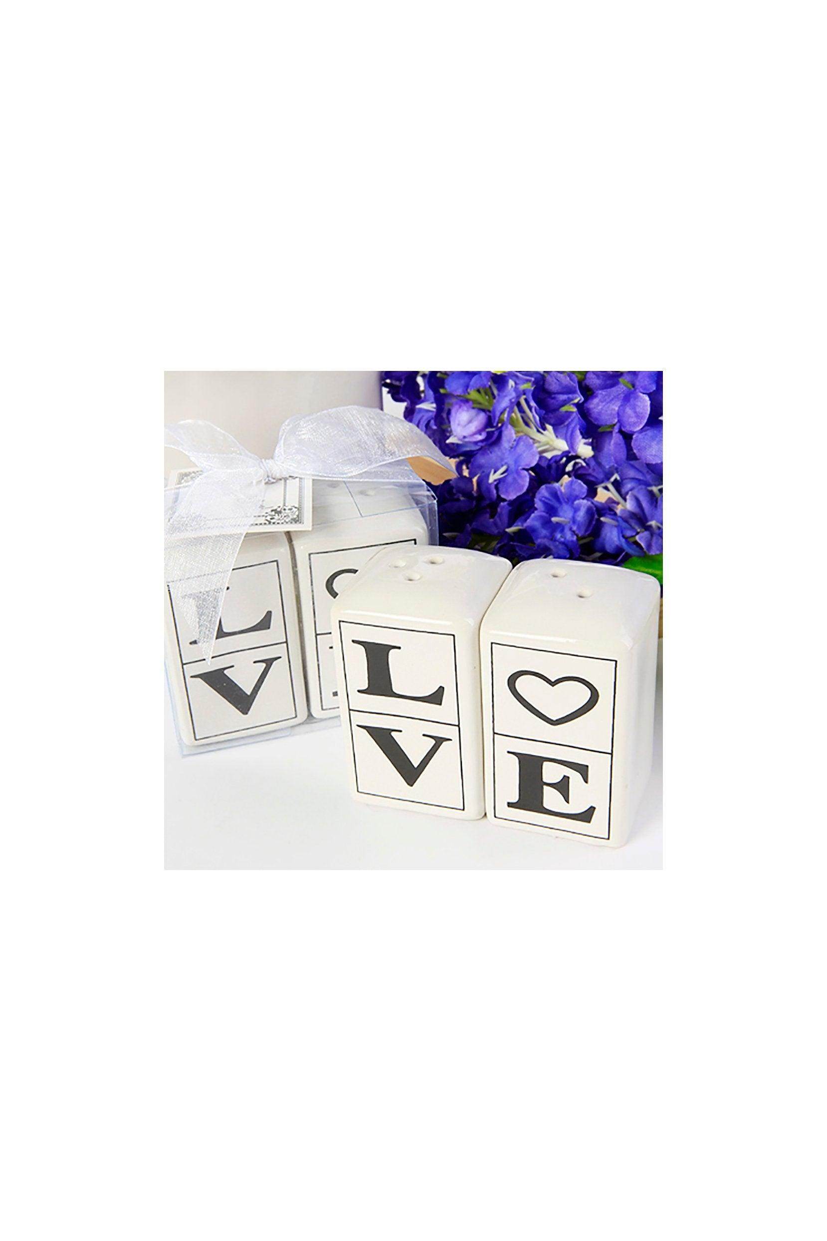 Love Ceramic Salt and Pepper Shakers Set Favors CGF0015 (Set of 6 pcs) - COCOMELODY