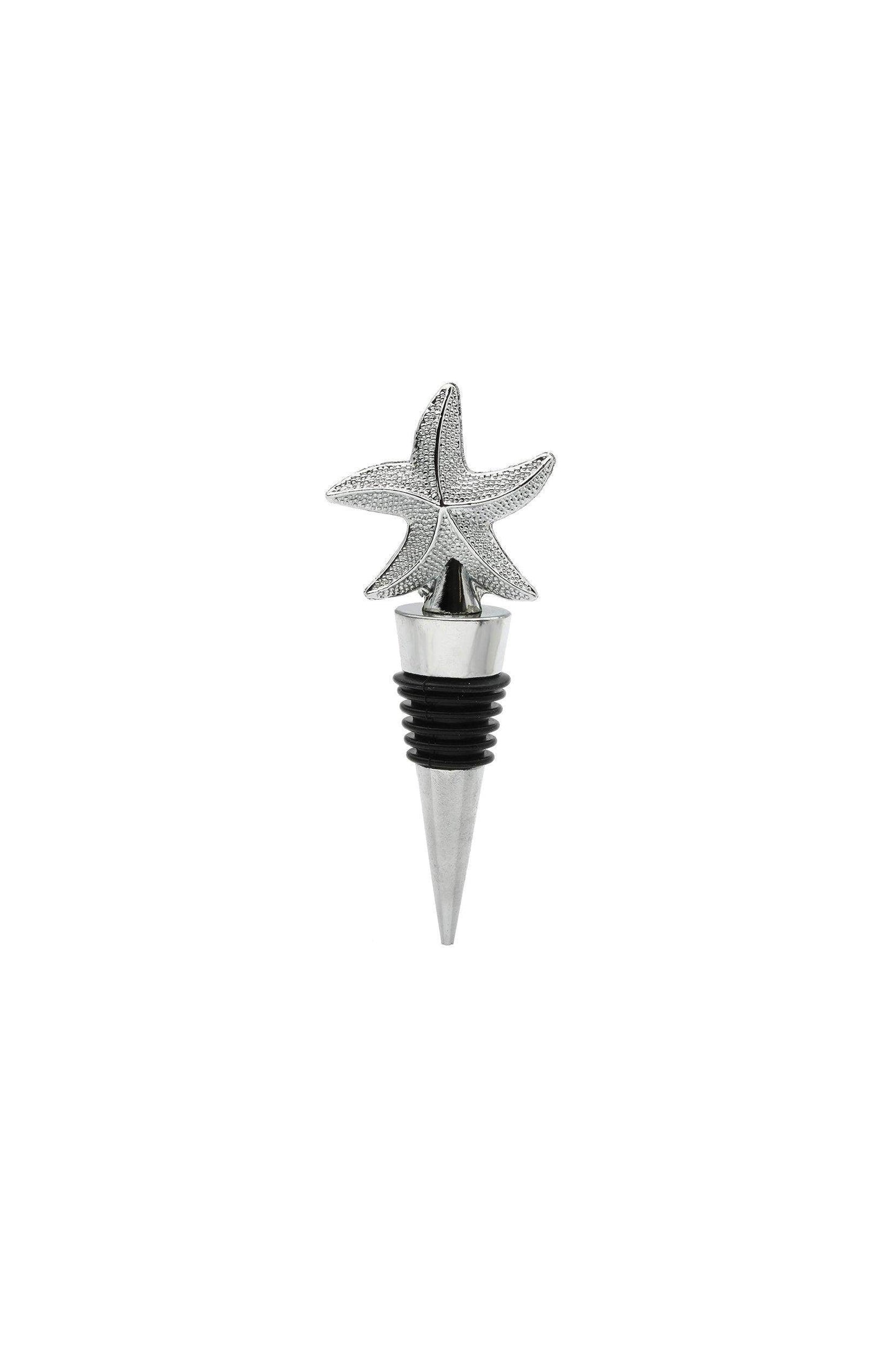 Starfish Design Wine Stopper for Destination Beach Theme Wedding Party Favors Metal Bottle Stopper CGF0077 (Set of 6 pcs) - COCOMELODY