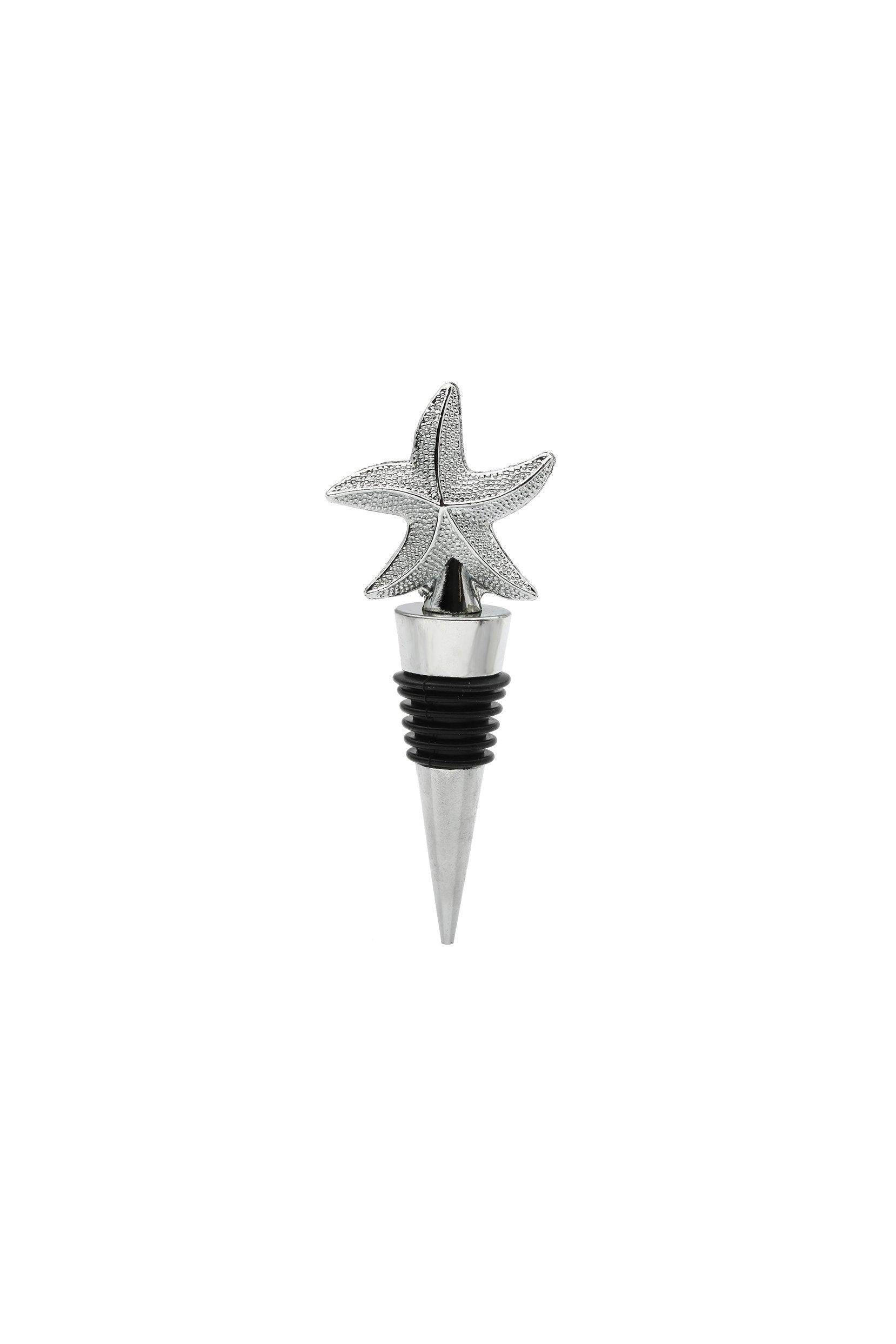 Starfish Design Wine Stopper for Destination Beach Theme Wedding Party Favors Metal Bottle Stopper CGF0077 (Set of 6 pcs) - COCOMELODY