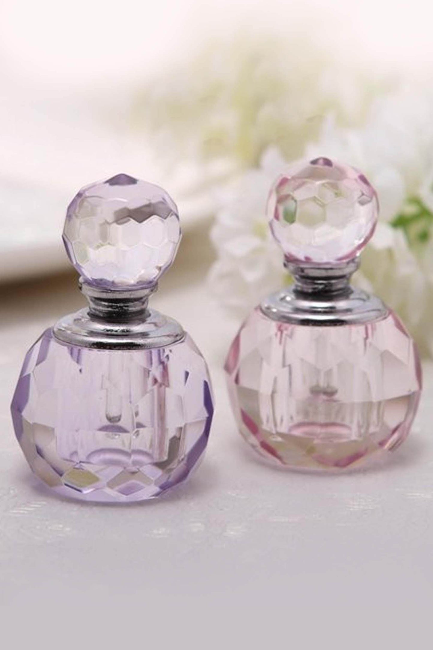 Mini Crystal Perfume Bottle with Stopper Bridal Party Favors CGF0105 (Set of 6 pcs) - COCOMELODY