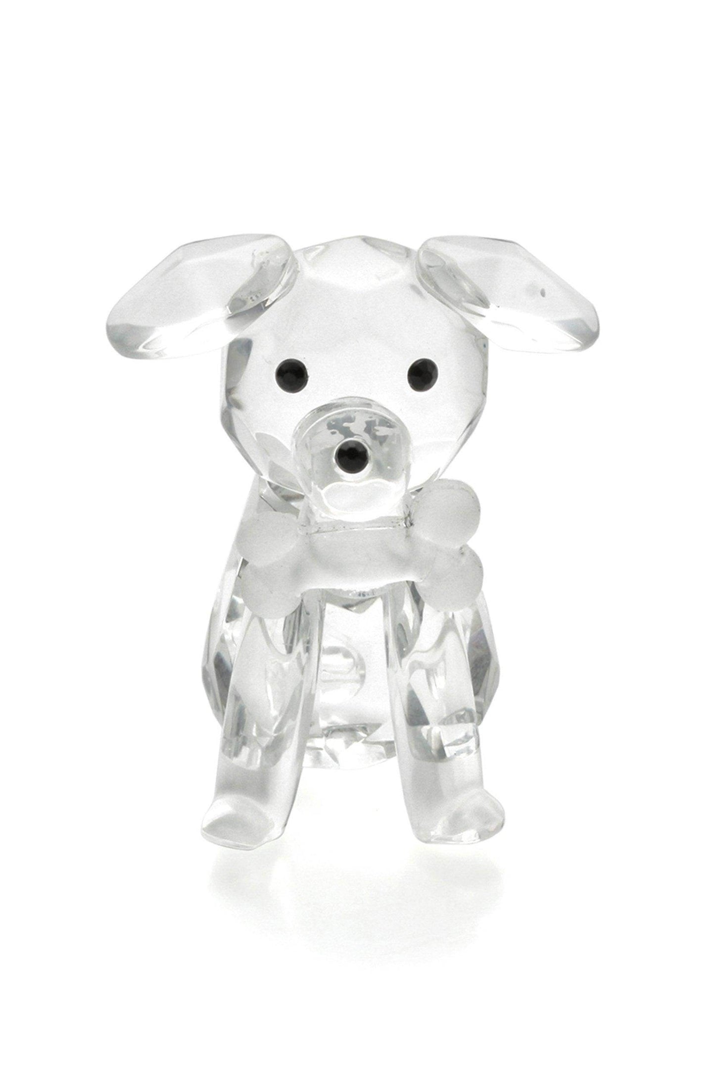 Cute Crystal Dog and Bone Miniature Favor Ornaments CGF0149 (Set of 6 pcs) - COCOMELODY