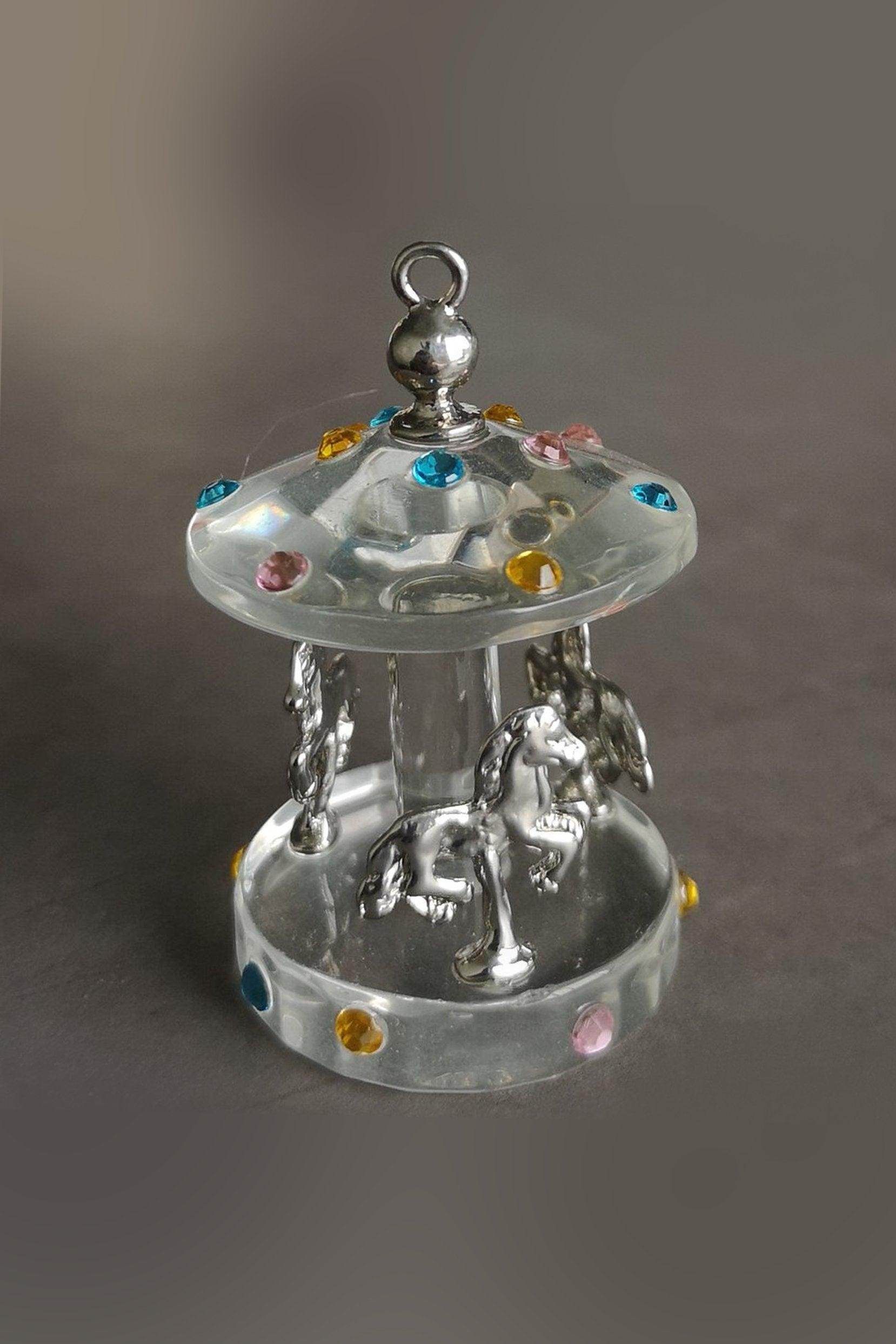 Crystal Christmas Carousel Figurine Ornament CGF0162 (Set of 6 pcs) - COCOMELODY