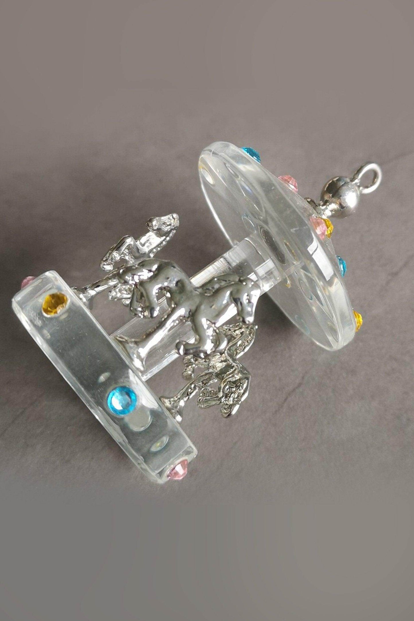 Crystal Christmas Carousel Figurine Ornament CGF0162 (Set of 6 pcs) - COCOMELODY