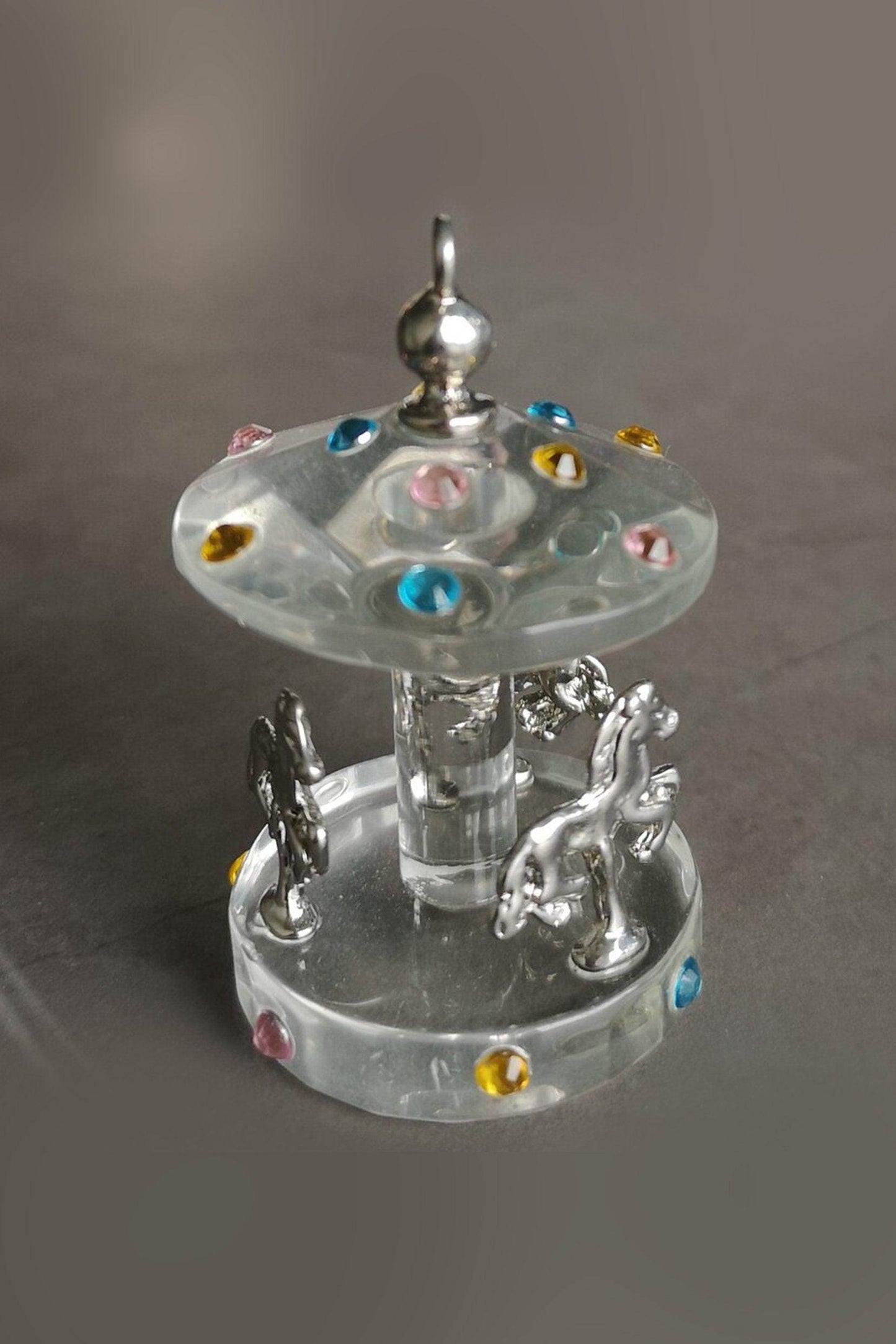 Crystal Christmas Carousel Figurine Ornament CGF0162 (Set of 6 pcs) - COCOMELODY