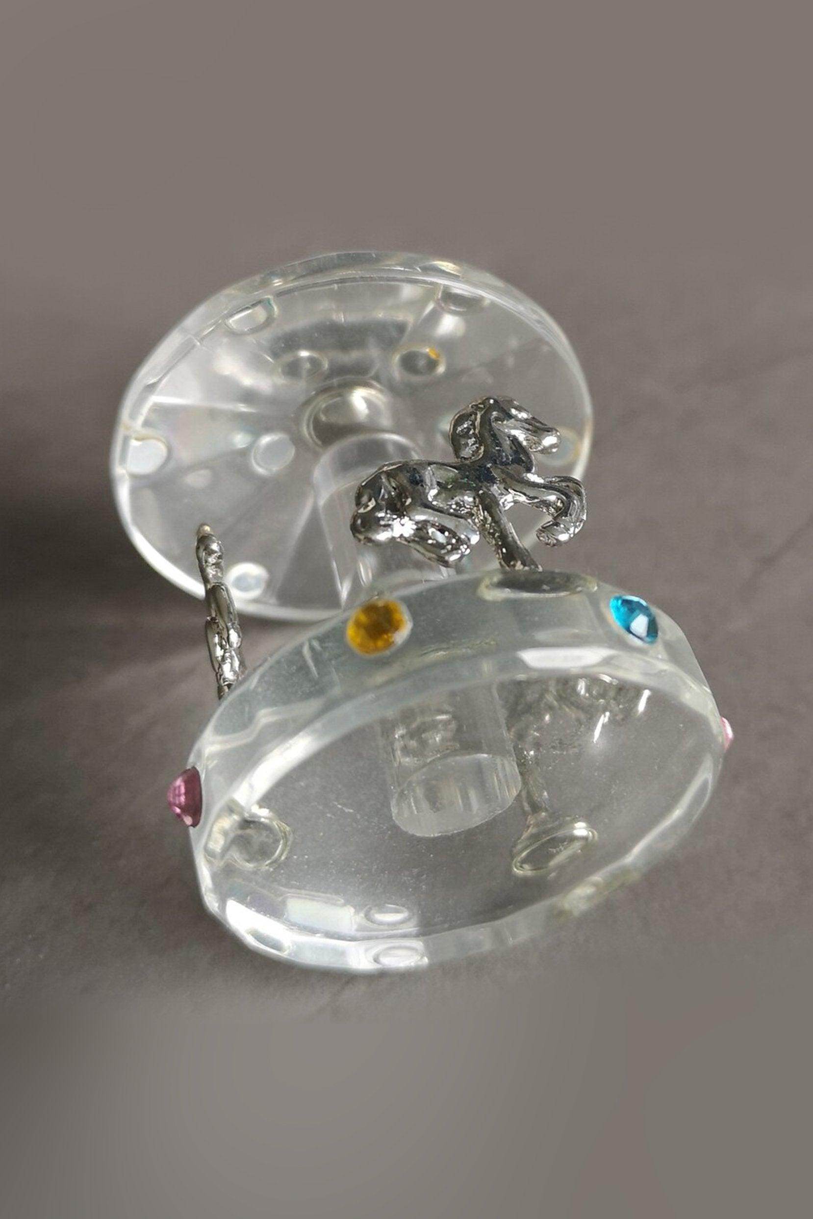 Crystal Christmas Carousel Figurine Ornament CGF0162 (Set of 6 pcs) - COCOMELODY