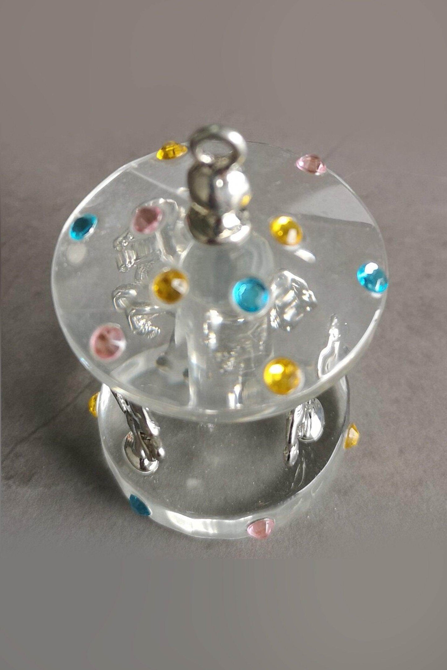 Crystal Christmas Carousel Figurine Ornament CGF0162 (Set of 6 pcs) - COCOMELODY