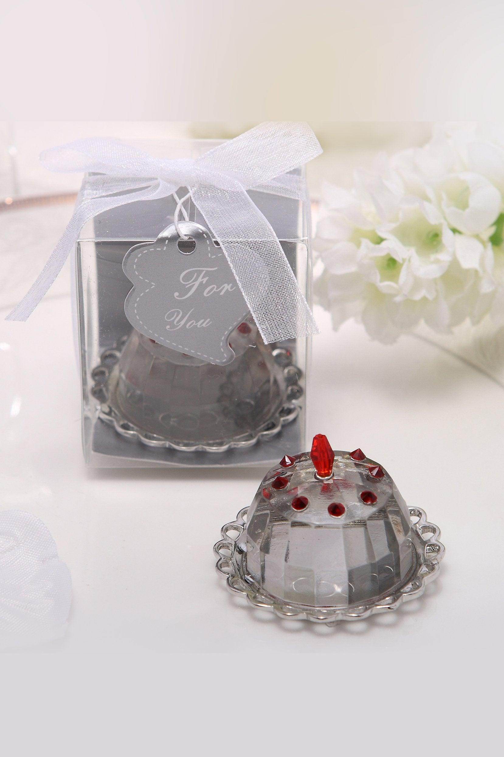Mini Wedding Cake Crystal Favors CGF0165 (Set of 6 pcs) - COCOMELODY