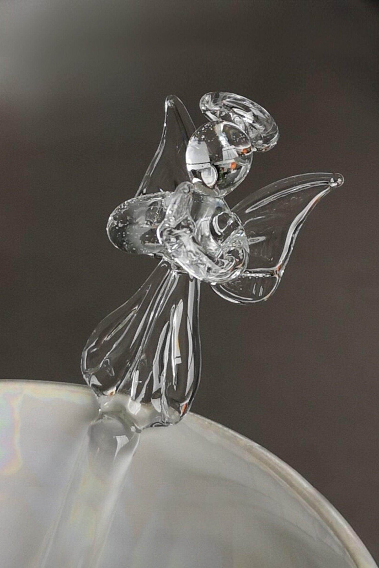 Small Glass Drink Stirrers with Praying Angel Topper CGF0166 (Set of 6 pcs) - COCOMELODY