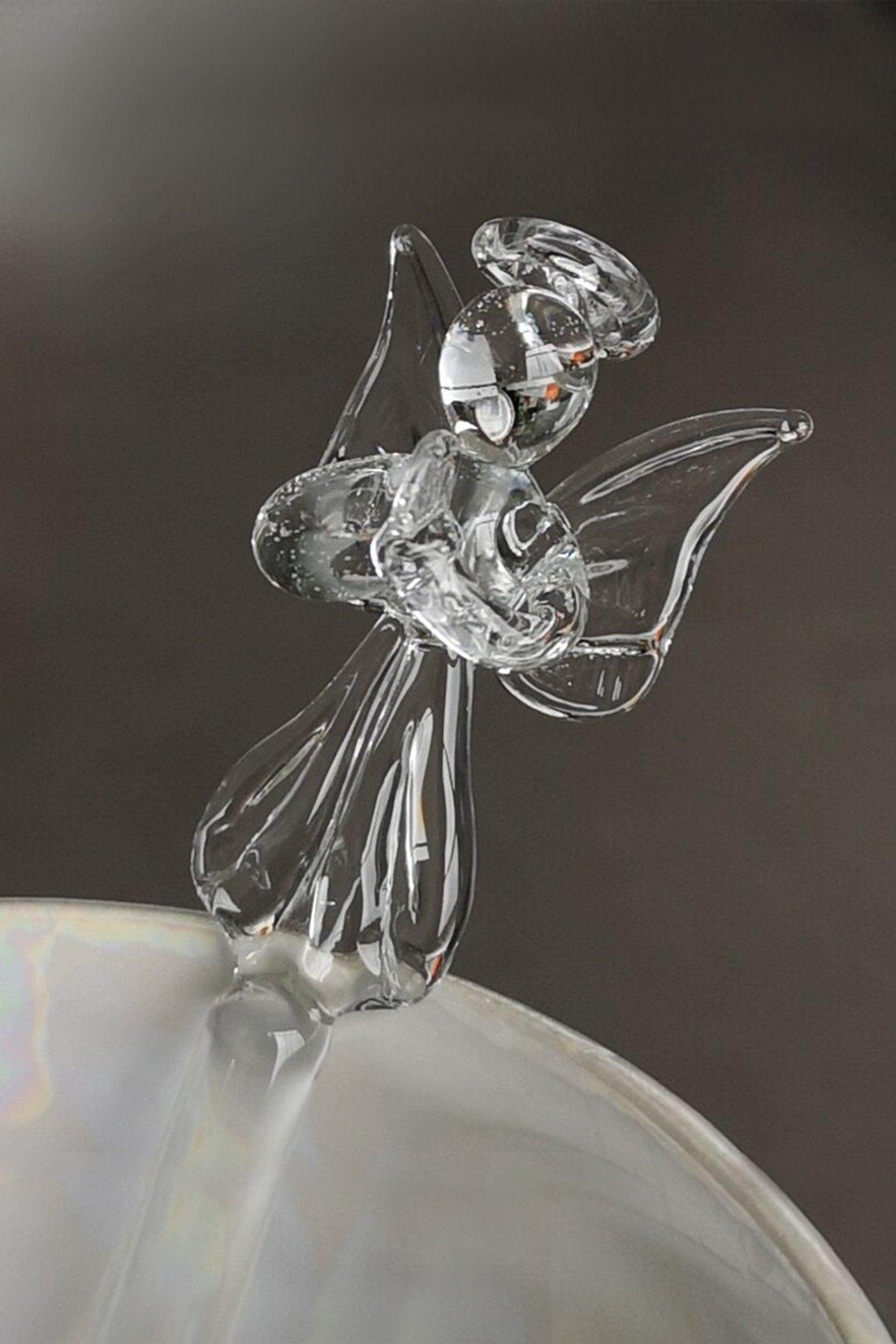 Small Glass Drink Stirrers with Praying Angel Topper CGF0166 (Set of 6 pcs) - COCOMELODY