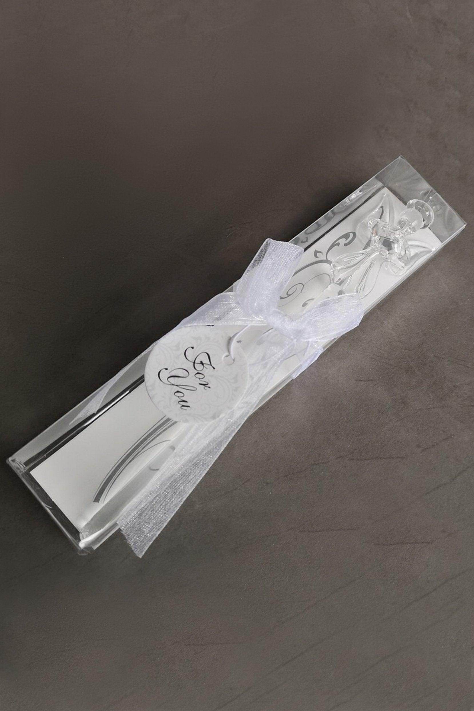 Small Glass Drink Stirrers with Praying Angel Topper CGF0166 (Set of 6 pcs) - COCOMELODY