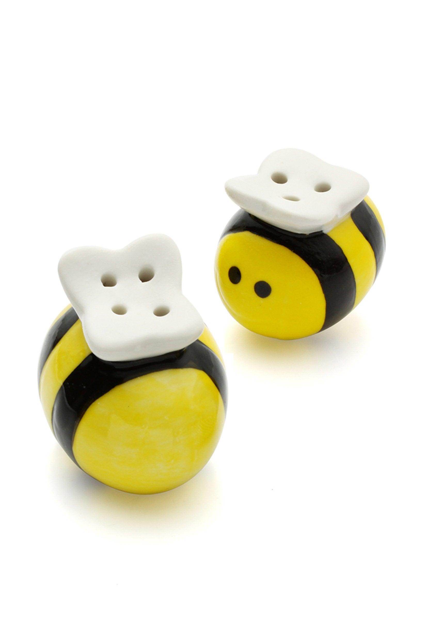 Mommy and Me Sweet as Can Bee Ceramic Honeybee Salt and Pepper Shakers CGF0174 (Set of 6 pcs) - COCOMELODY