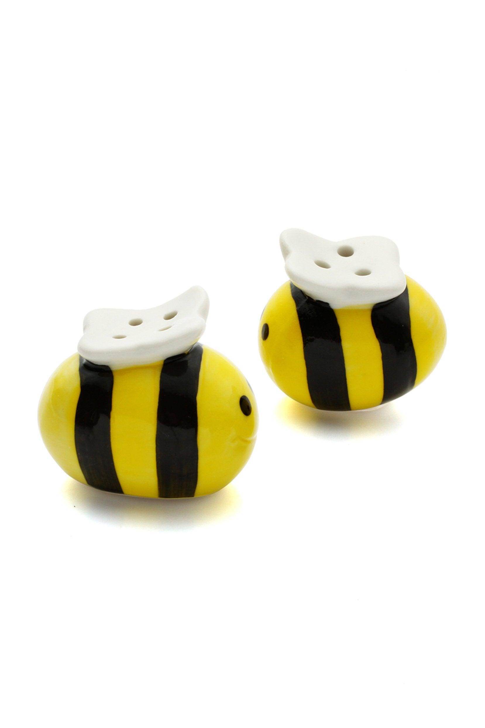 Mommy and Me Sweet as Can Bee Ceramic Honeybee Salt and Pepper Shakers CGF0174 (Set of 6 pcs) - COCOMELODY