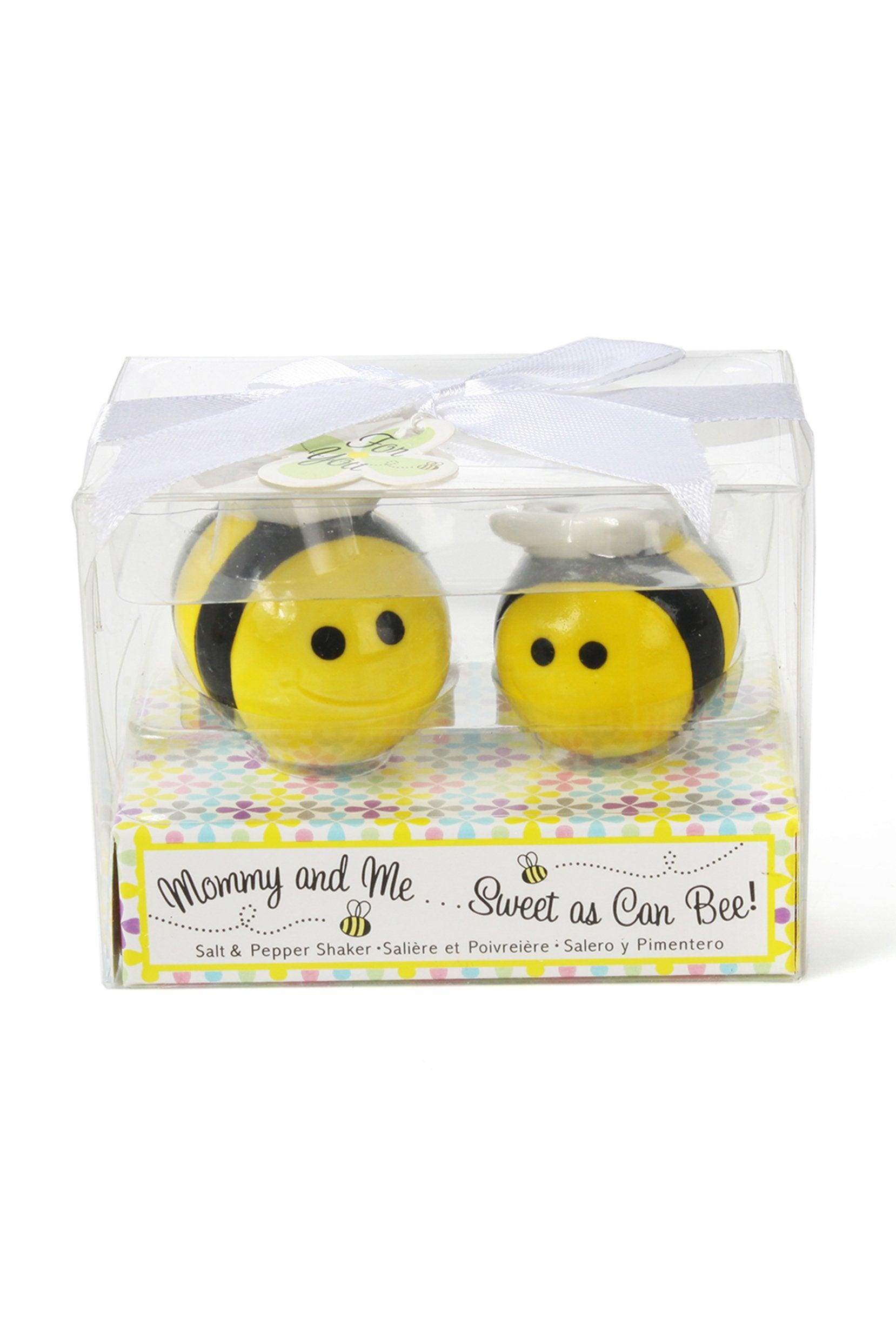 Mommy and Me Sweet as Can Bee Ceramic Honeybee Salt and Pepper Shakers CGF0174 (Set of 6 pcs) - COCOMELODY