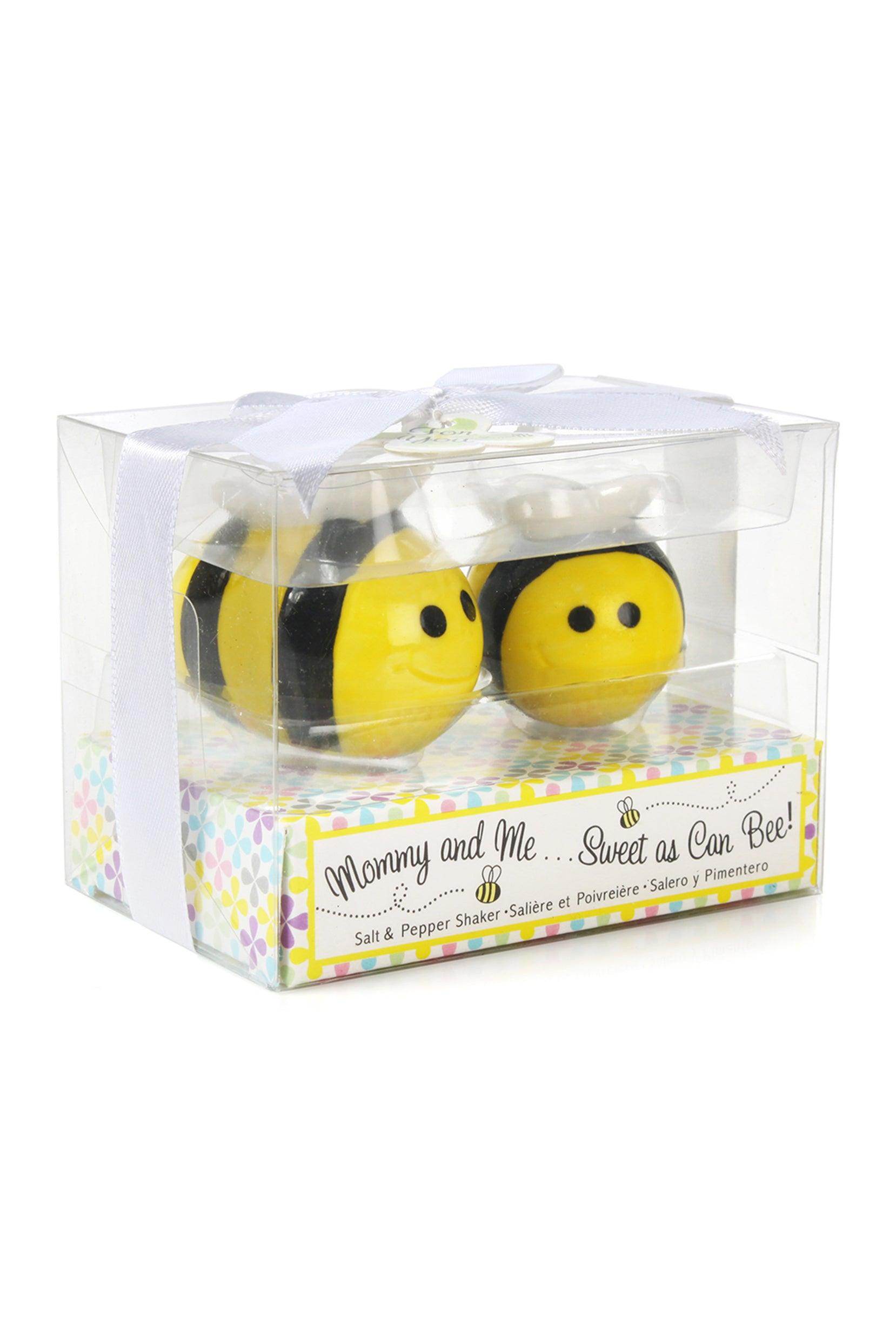 Mommy and Me Sweet as Can Bee Ceramic Honeybee Salt and Pepper Shakers CGF0174 (Set of 6 pcs) - COCOMELODY