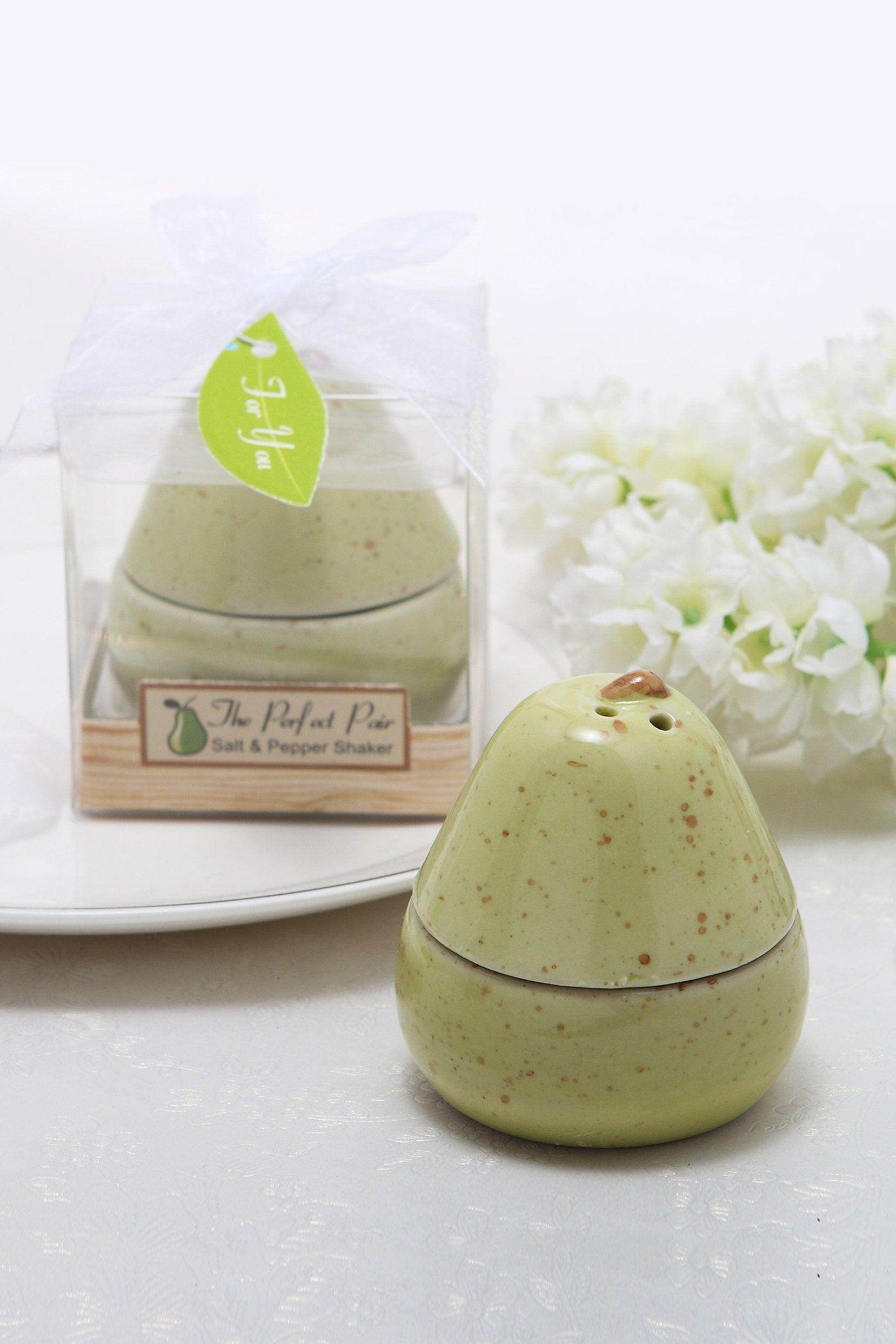 Perfect Pair Pear Ceramic Salt and Pepper Shakers CGF0179 (Set of 6 pcs) - COCOMELODY