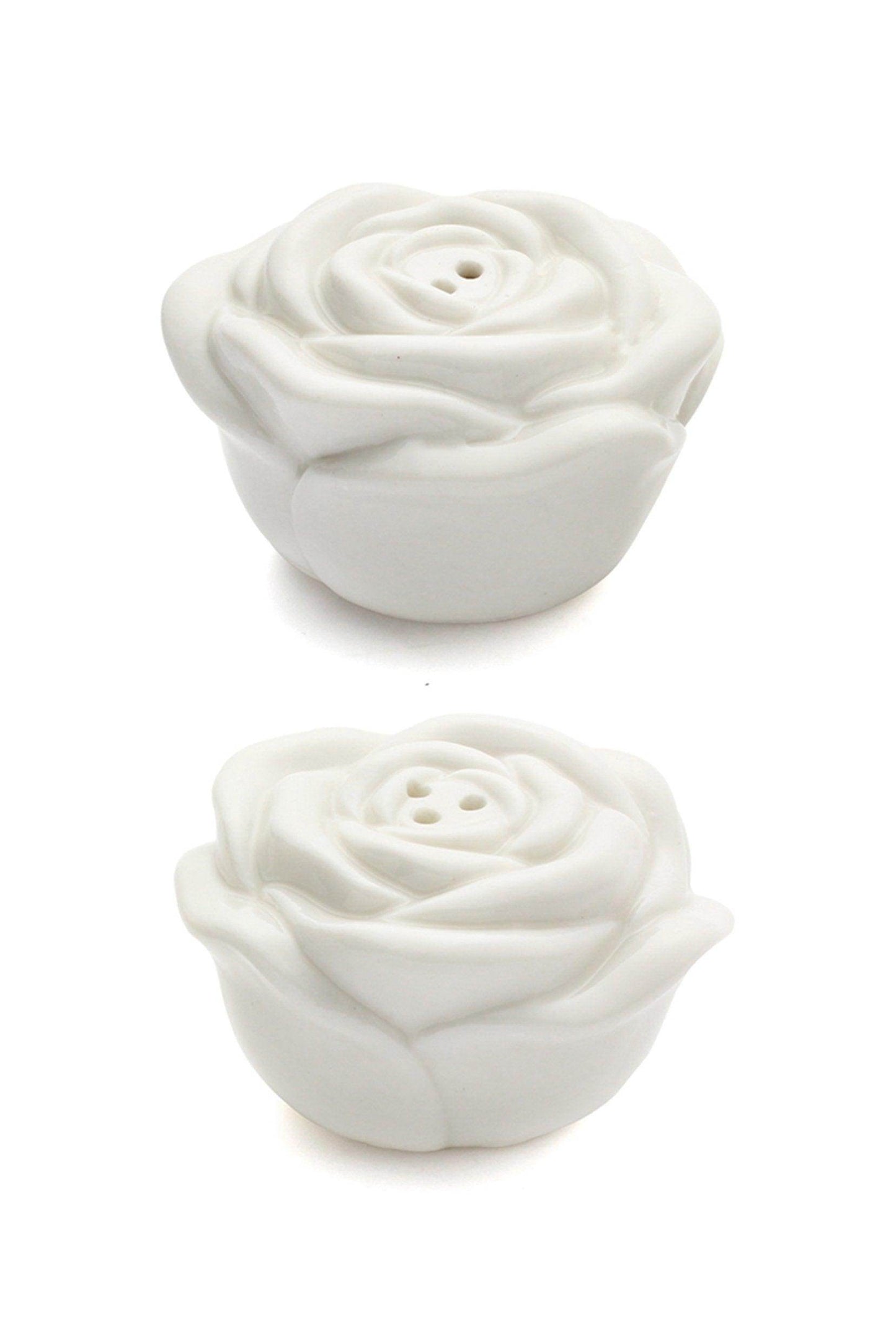 In Bloom Ceramic Rose Salt and Pepper Shakers CGF0183 (Set of 6 pcs) - COCOMELODY