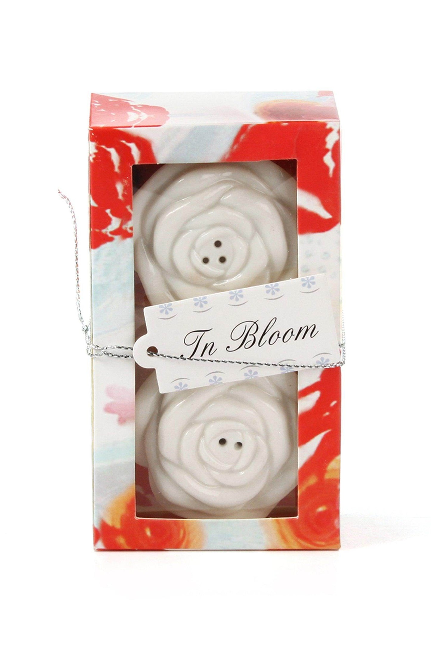 In Bloom Ceramic Rose Salt and Pepper Shakers CGF0183 (Set of 6 pcs) - COCOMELODY