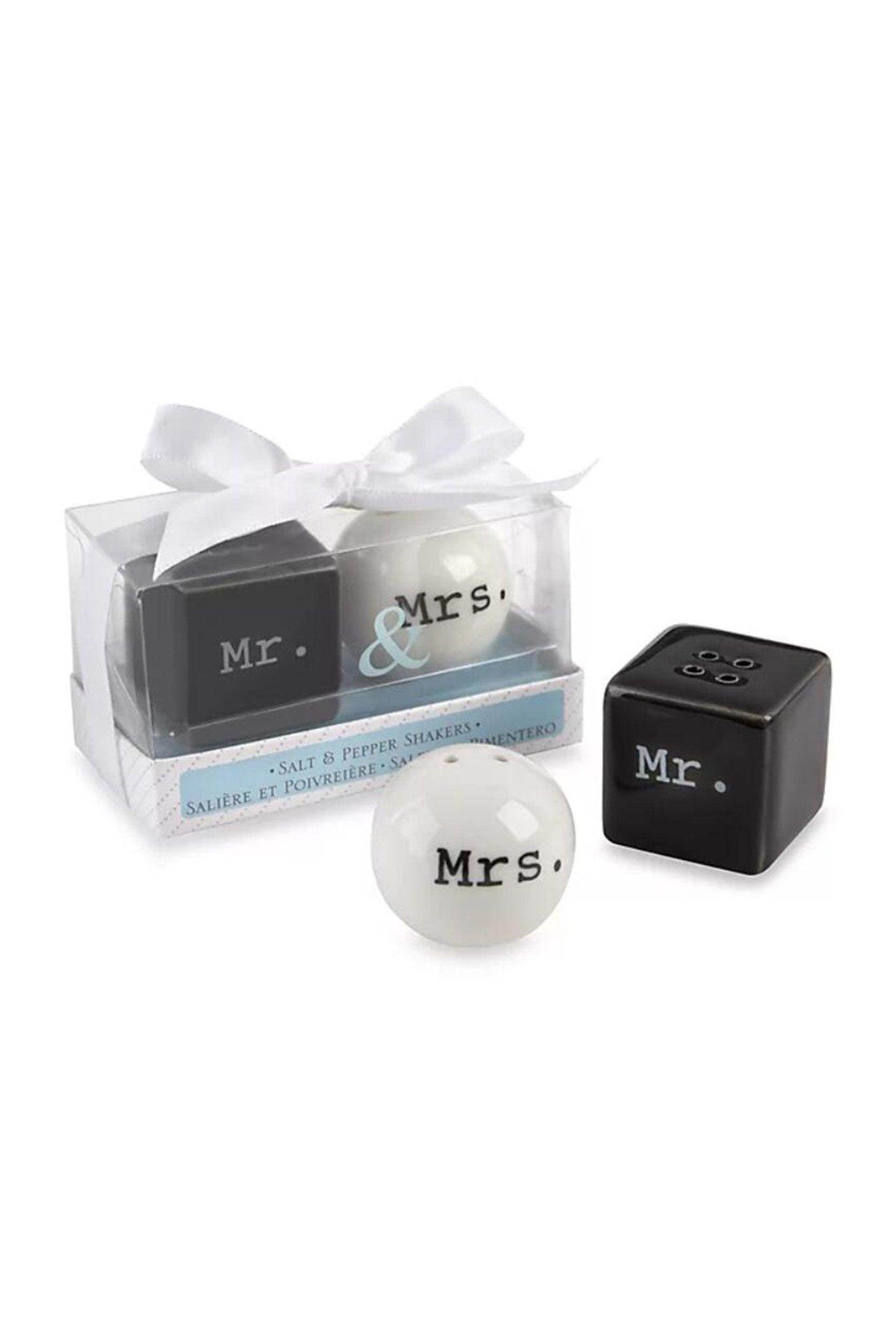 MR&MRS Salt& epper Shakers Wedding Favors CGF0184 (Set of 6 pcs) - COCOMELODY
