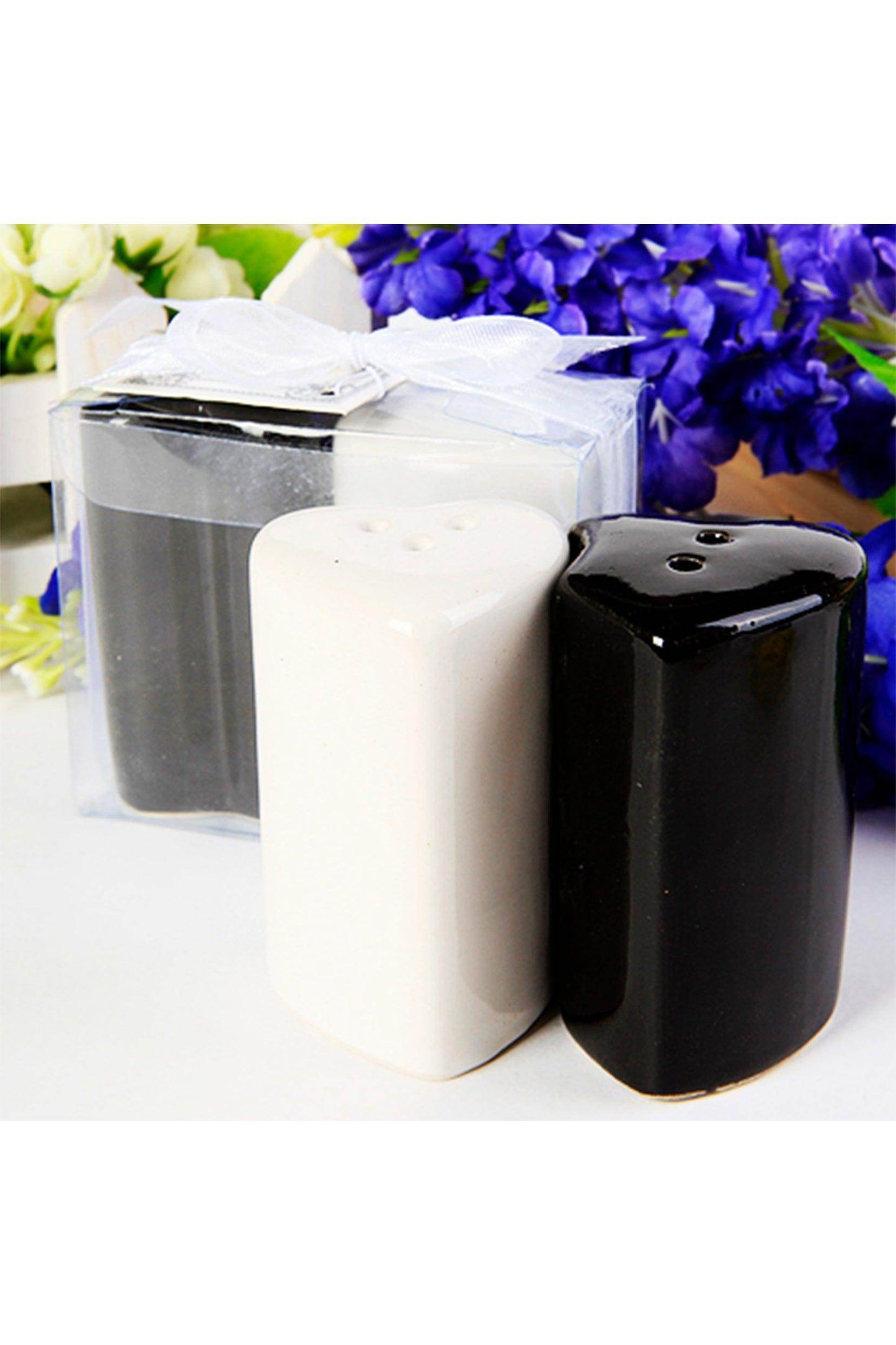 Black&White Heart Salt and Pepper Shakers CGF0189 (Set of 6 pcs) - COCOMELODY