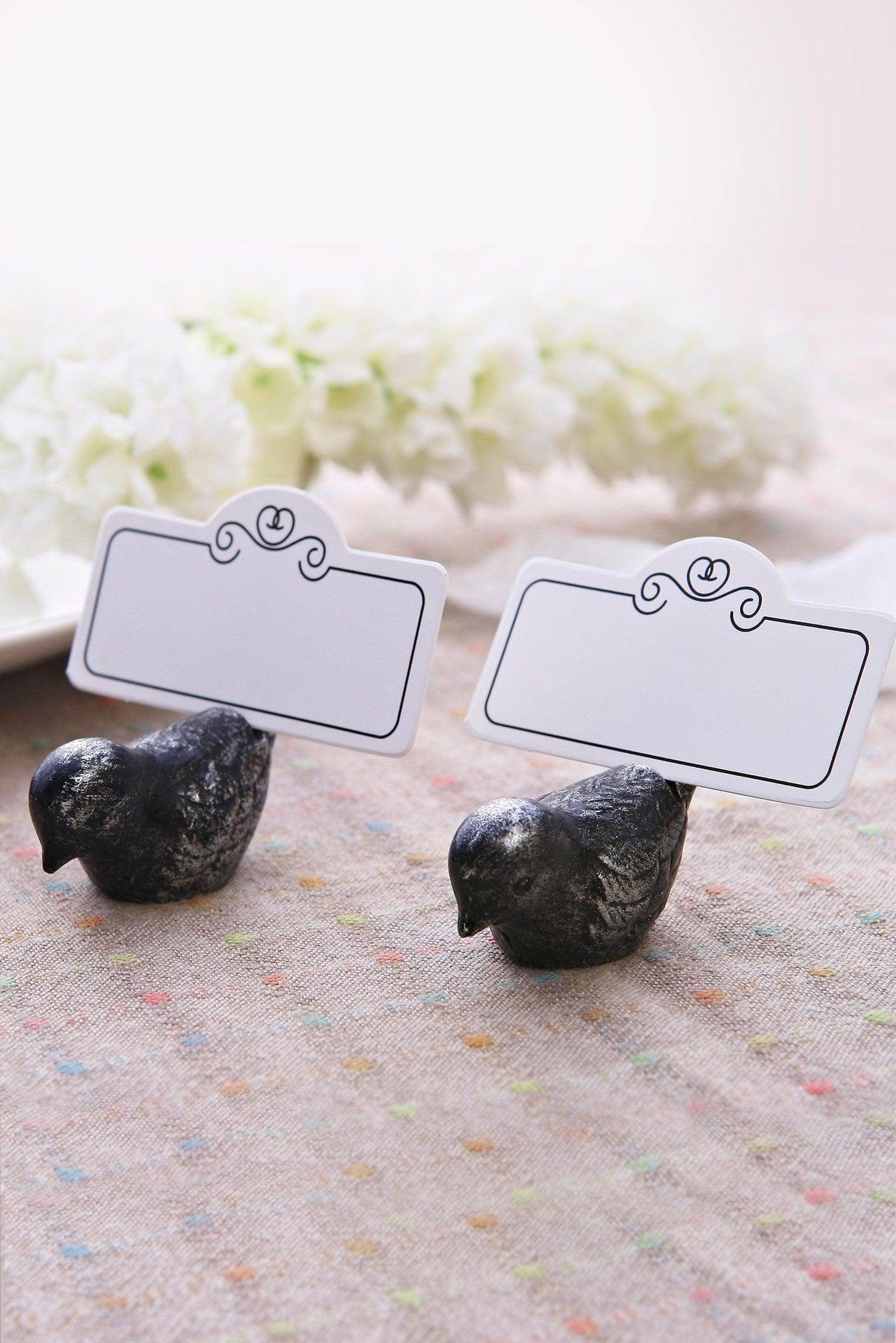 Antiqued Bird Place Card Holder CGF0205 (Set of 6 pcs) - COCOMELODY