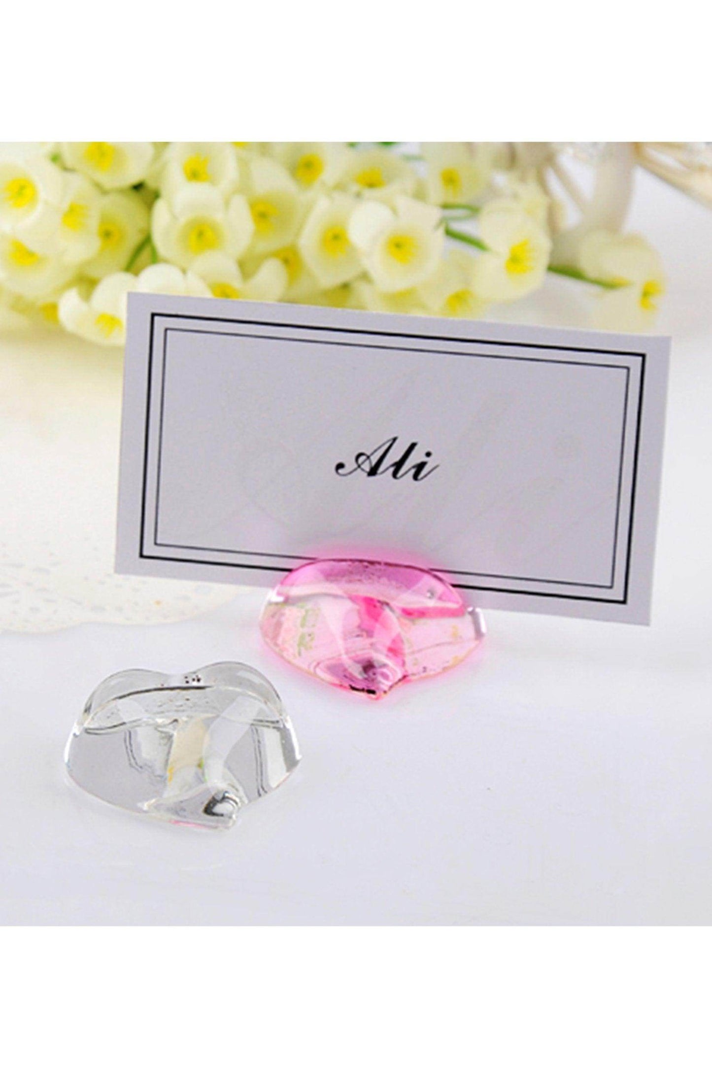Crystal Heart Place Card Holders CGF0218 (Set of 6 pcs) - COCOMELODY