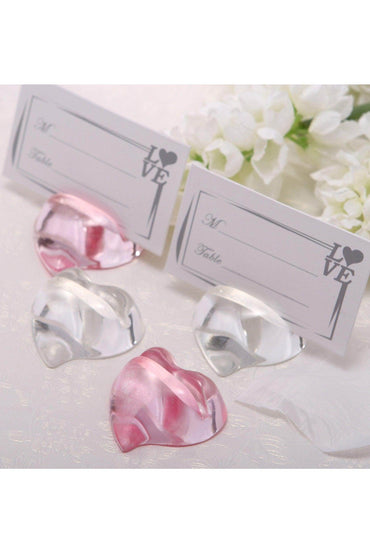 Crystal Heart Place Card Holders CGF0218 (Set of 6 pcs) - COCOMELODY