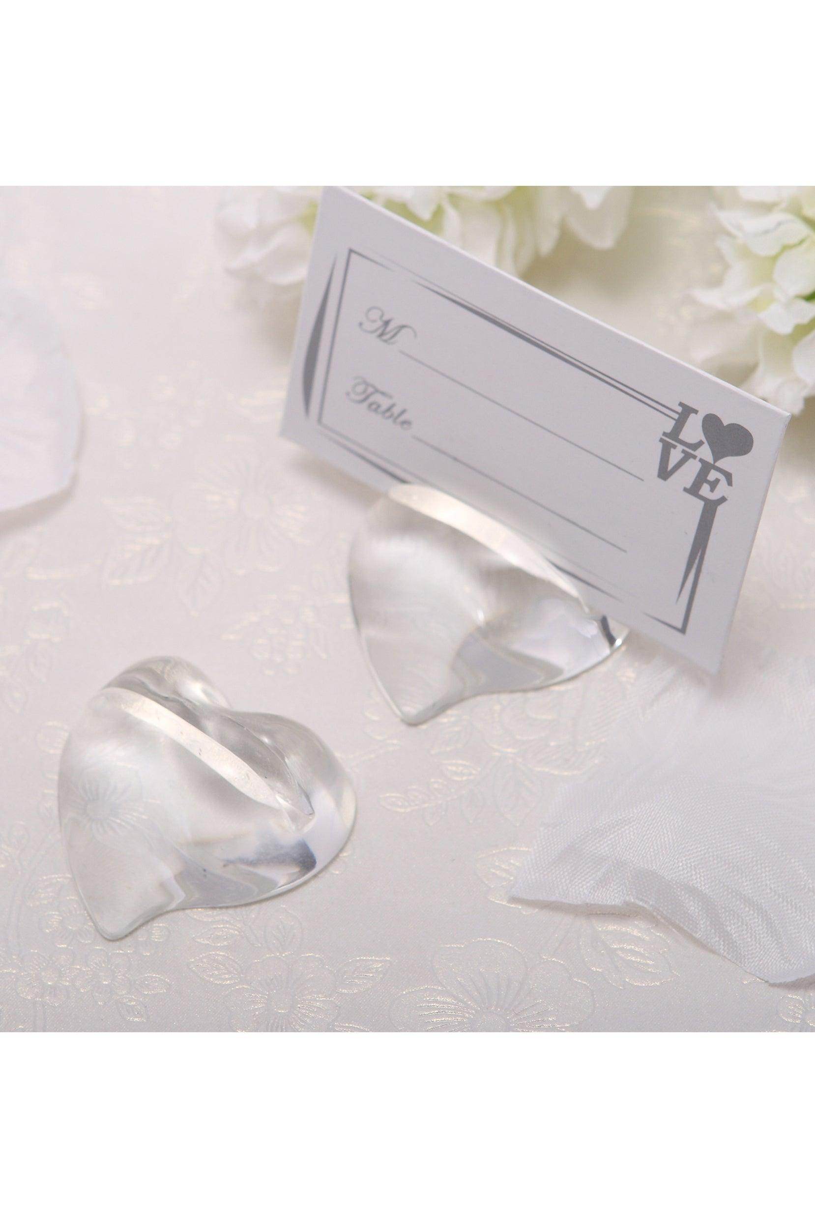 Crystal Heart Place Card Holders CGF0218 (Set of 6 pcs) - COCOMELODY