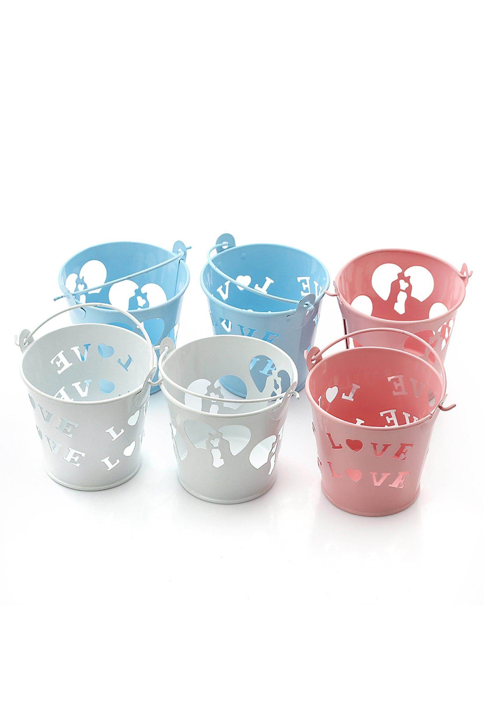 LOVE Wedding Favor Pails Baby Shower Party Buckets CGF0232 (Set of 12 pcs) - COCOMELODY