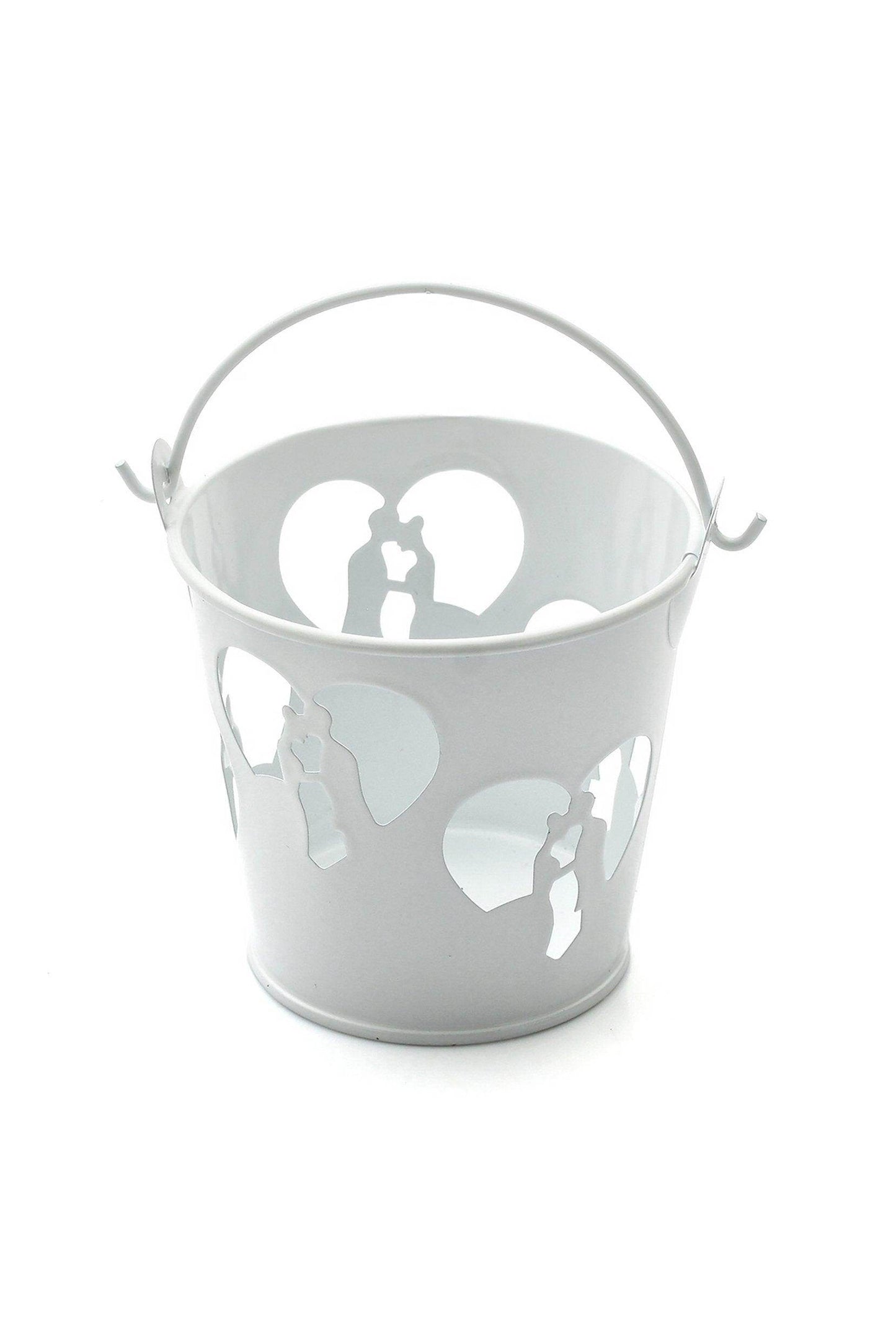 Graceful Wedding Favor Pails Miniature Buckets for Bridal Shower Hen Party Favors CGF0233 (Set of 12 pcs) - COCOMELODY
