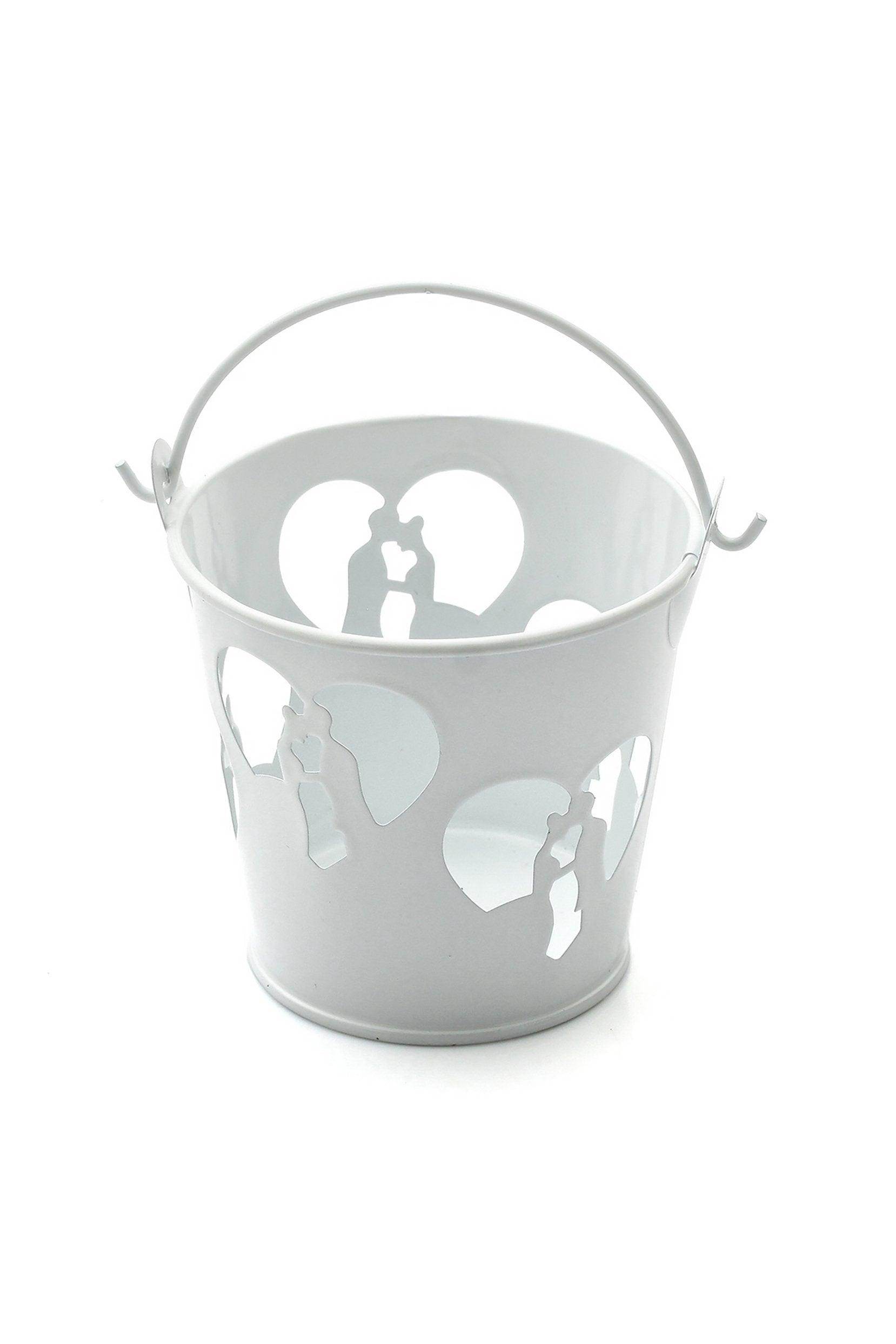 Graceful Wedding Favor Pails Miniature Buckets for Bridal Shower Hen Party Favors CGF0233 (Set of 12 pcs) - COCOMELODY