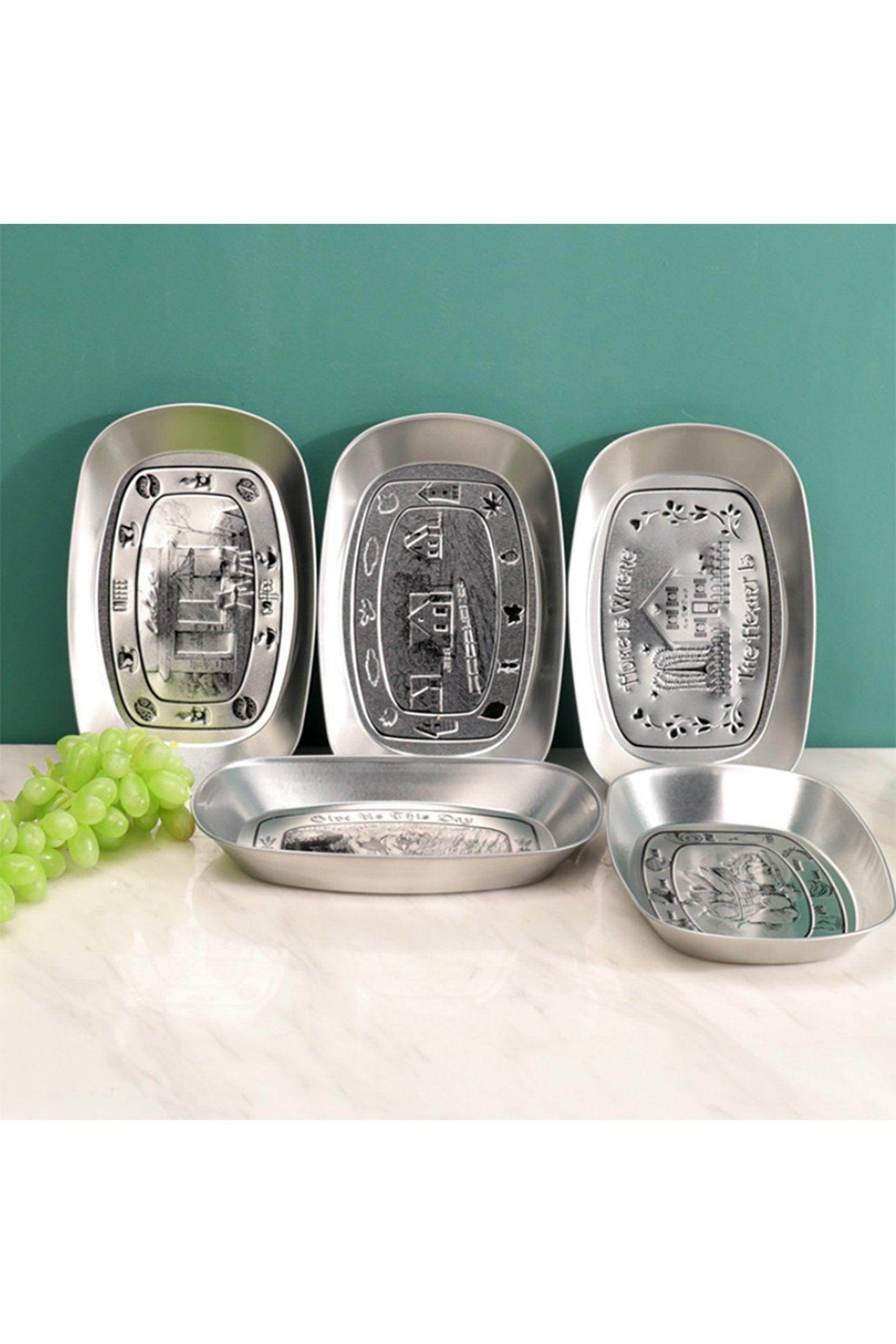 Rustic Dcorative Trays 10in by 6in CGF0237 (Set of 5 pcs) - COCOMELODY