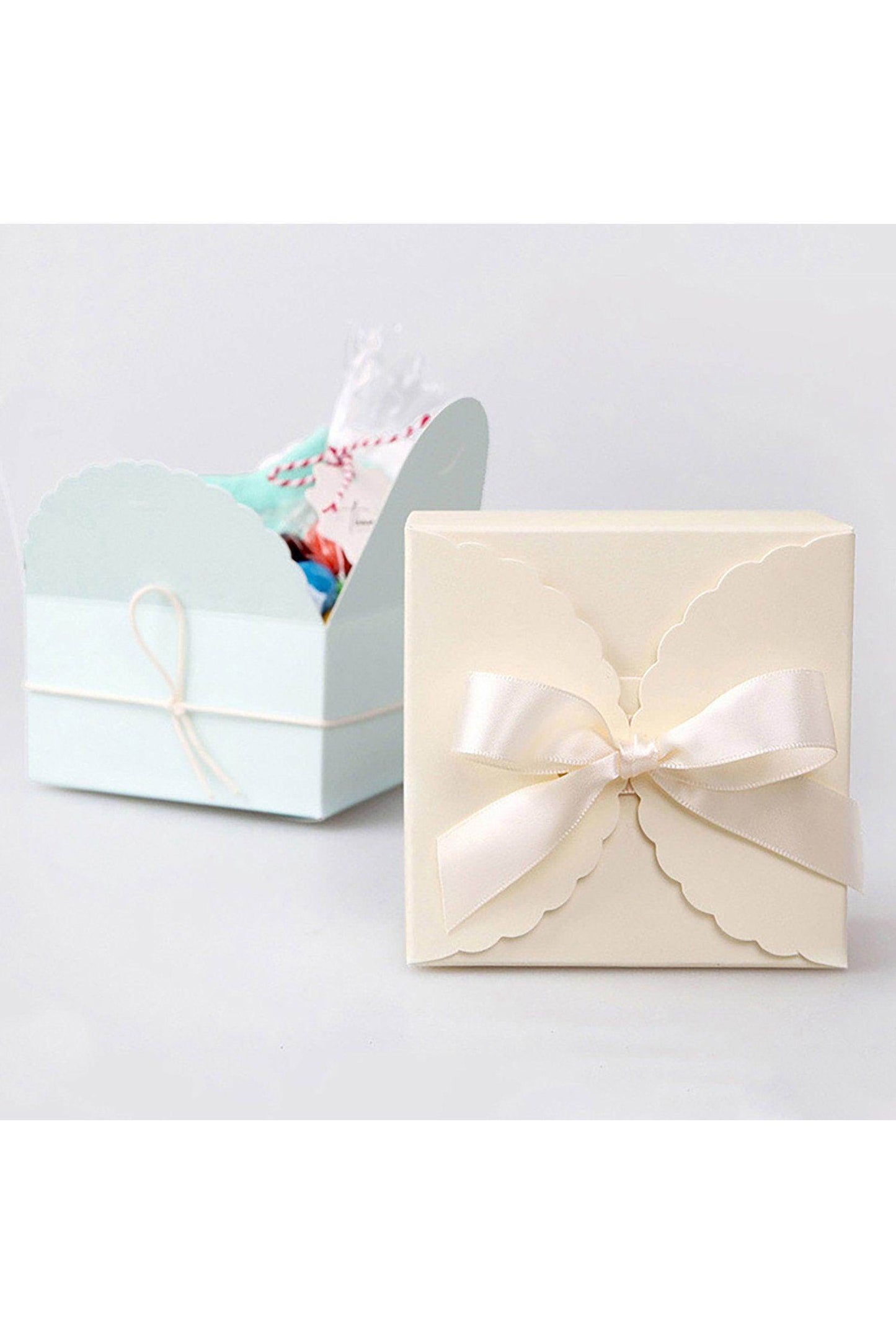 Light Blue/Yellow Favor Boxes CGF0239 (Set of 12 pcs) - COCOMELODY