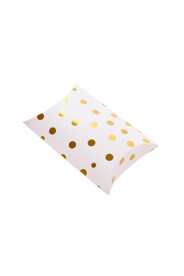 White and Gold Pillow Favor Box es CGF0240 (Set of 12 pcs) - COCOMELODY