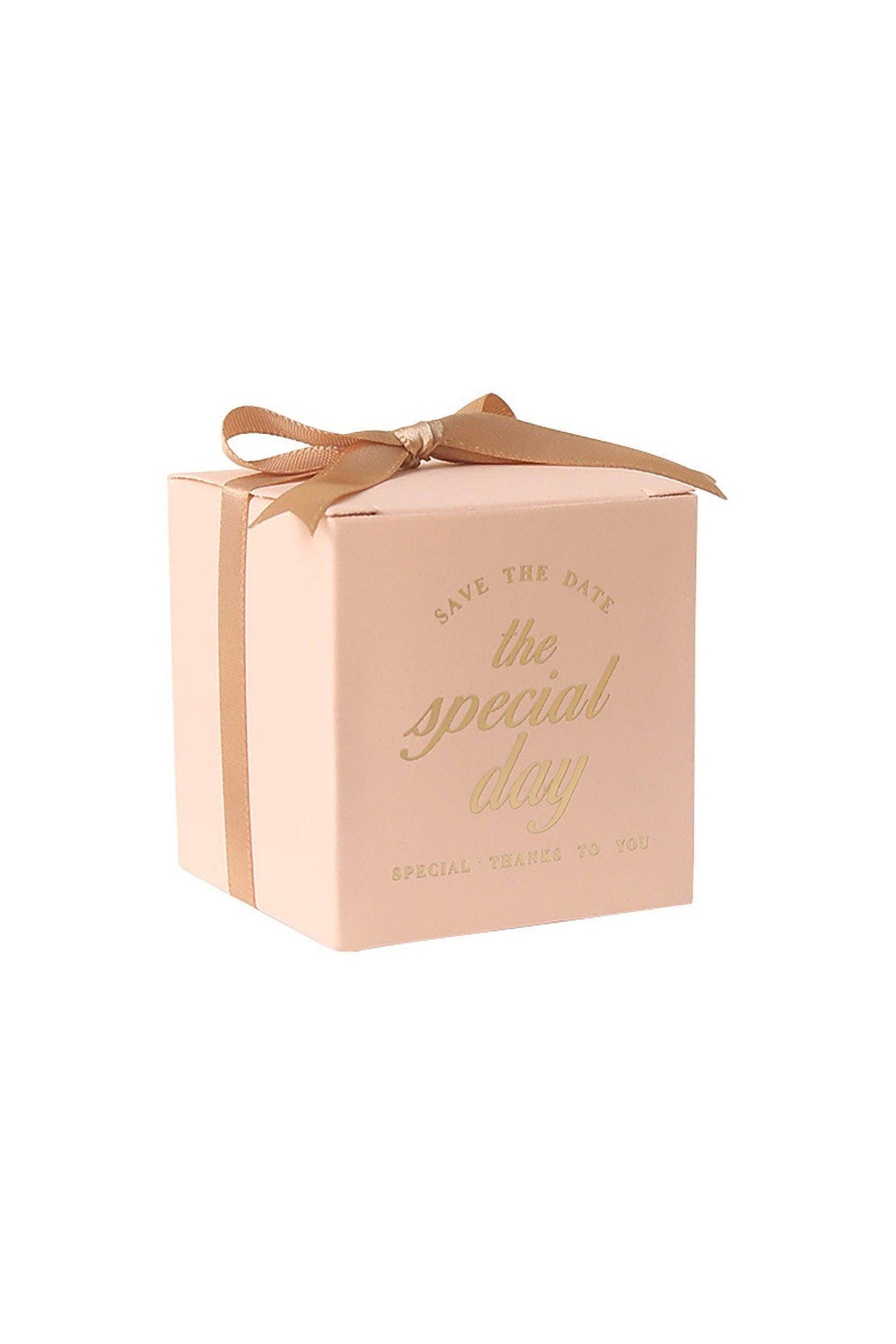 Save the Date Favor Boxes with Ribbon CGF0243 (Set of 12 pcs) - COCOMELODY