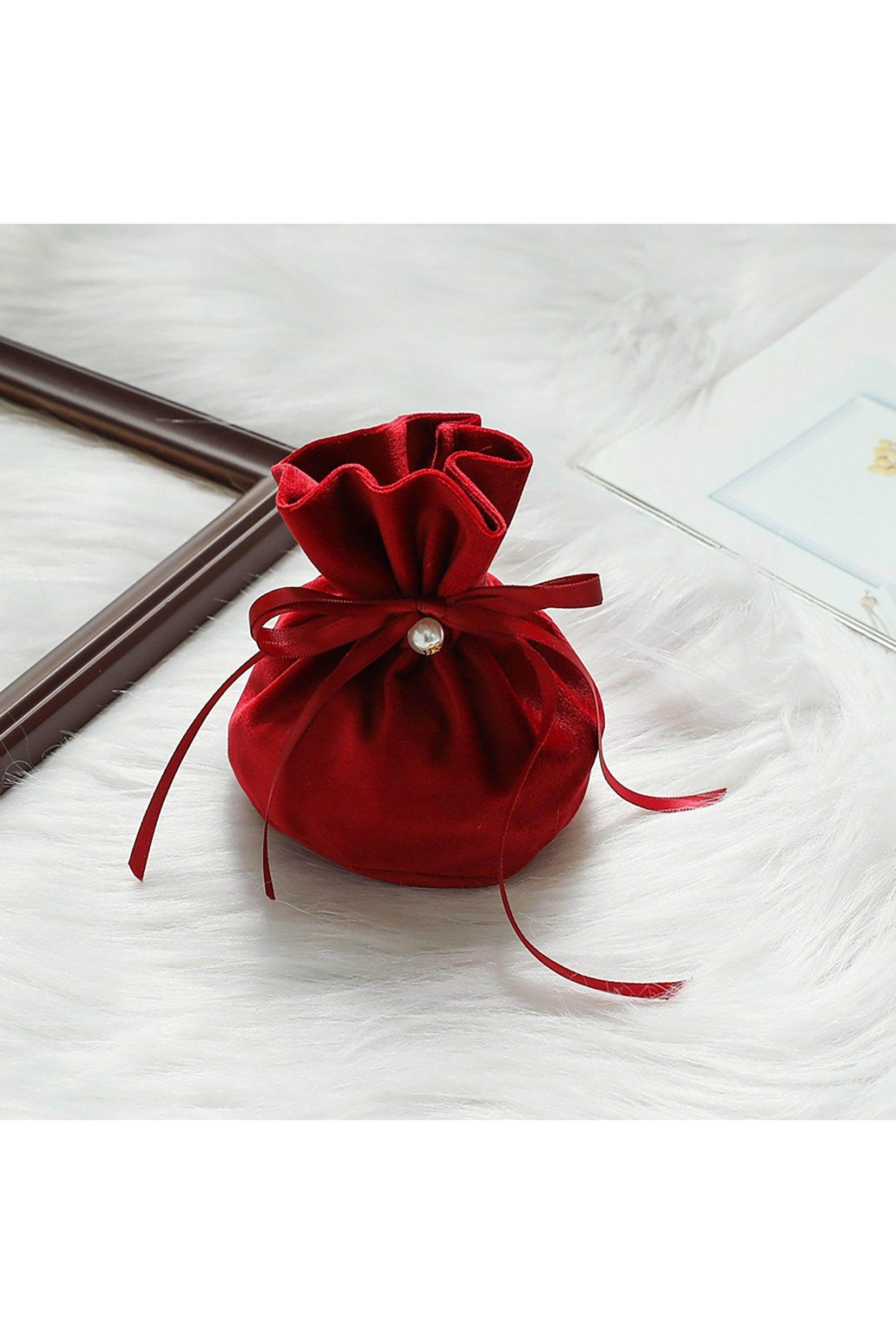 Silky Veleteen Drawstring Gift Bags CGF0244 (Set of 12 pcs) - COCOMELODY