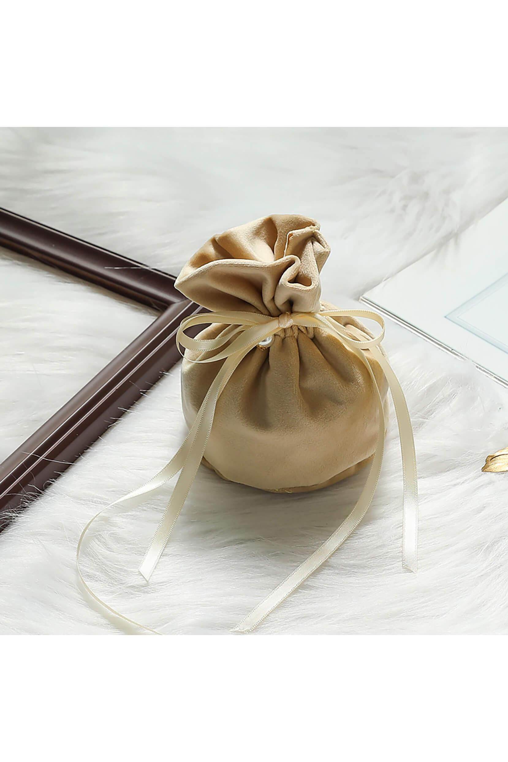 Silky Veleteen Drawstring Gift Bags CGF0244 (Set of 12 pcs) - COCOMELODY