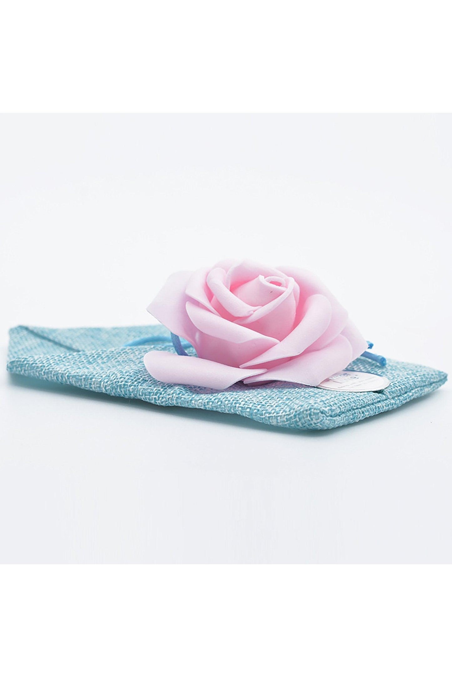 Jute Favor Bags with PE Flower and Gift Tag CGF0249 (Set of 12 pcs) - COCOMELODY