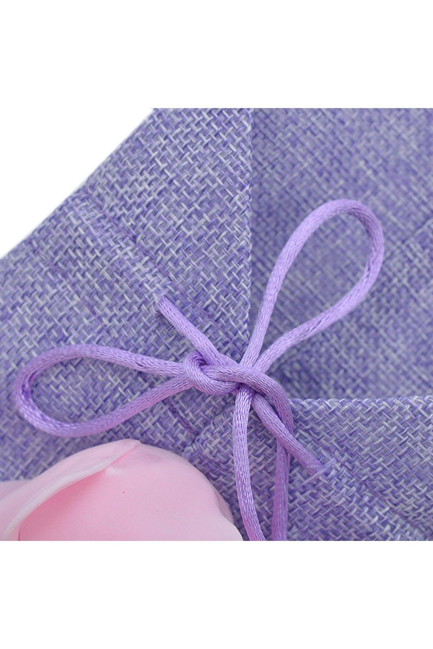 Jute Favor Bags with PE Flower and Gift Tag CGF0249 (Set of 12 pcs) - COCOMELODY