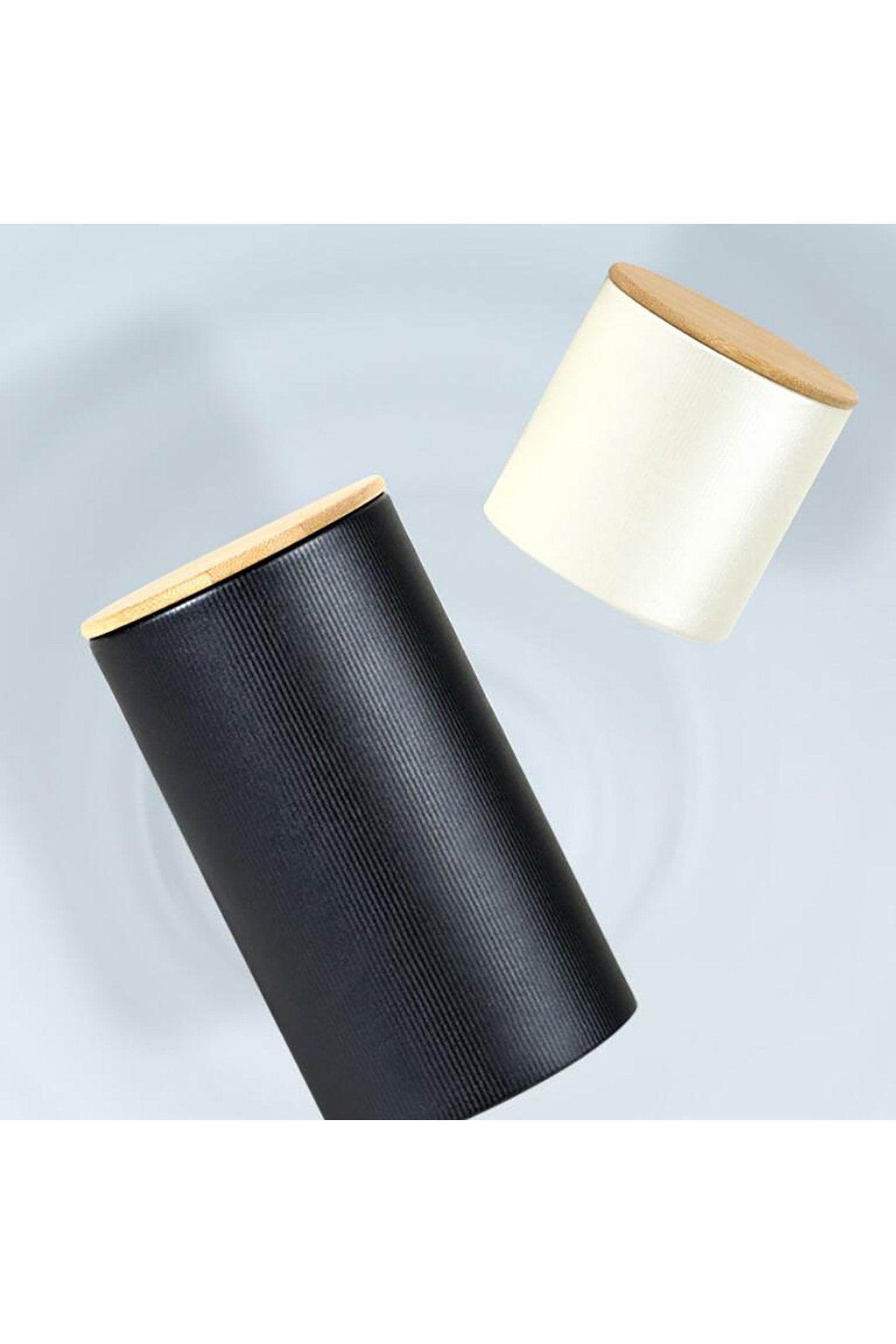 Paper Jar with Bamboo Lids CGF0251 (Set of 4 pcs) - COCOMELODY
