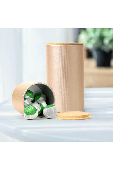 Paper Jar with Bamboo Lids CGF0251 (Set of 4 pcs) - COCOMELODY
