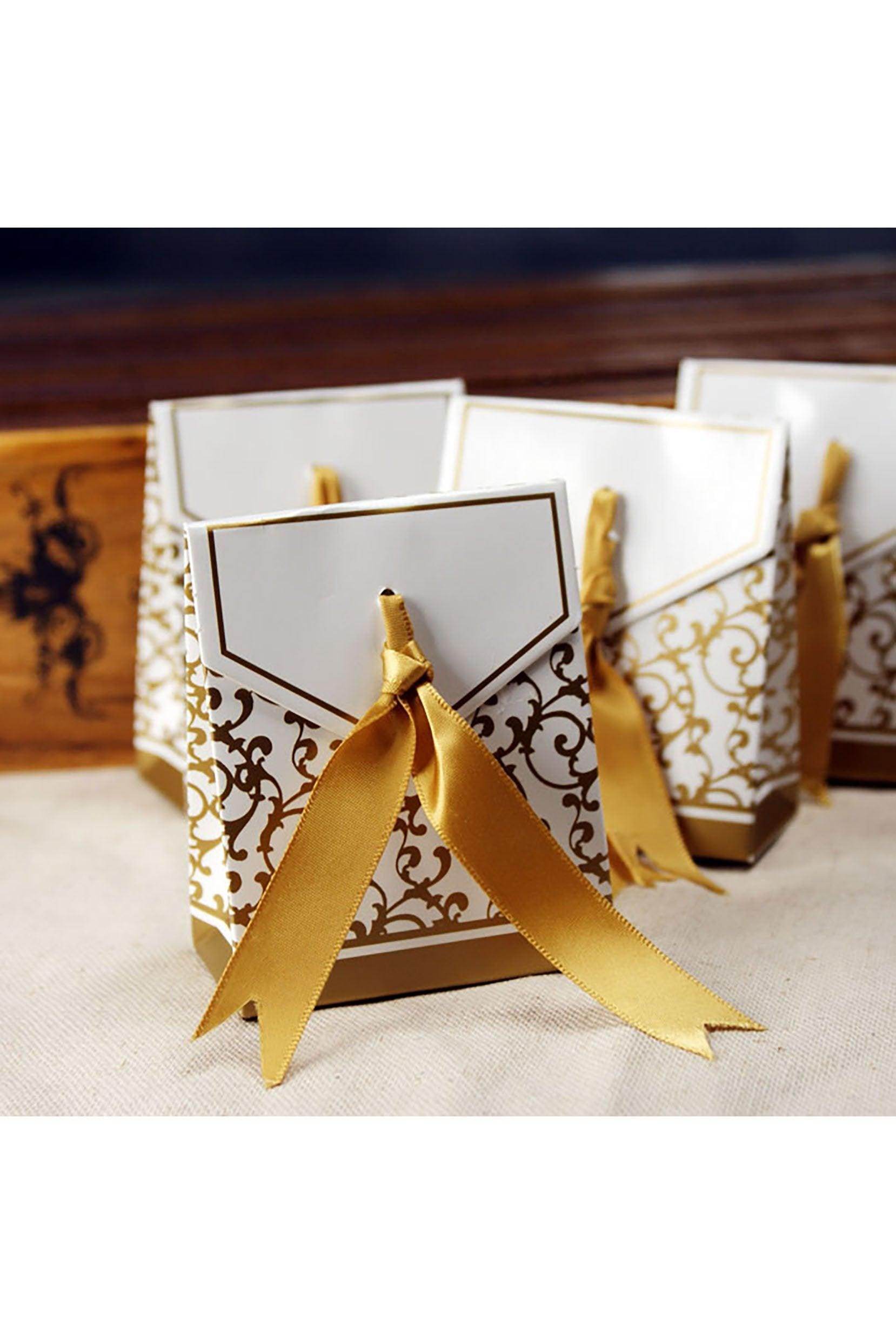 25th/50th Silver/Gold Anniversary Favor Boxes CGF0260 (Set of 12 pcs) - COCOMELODY