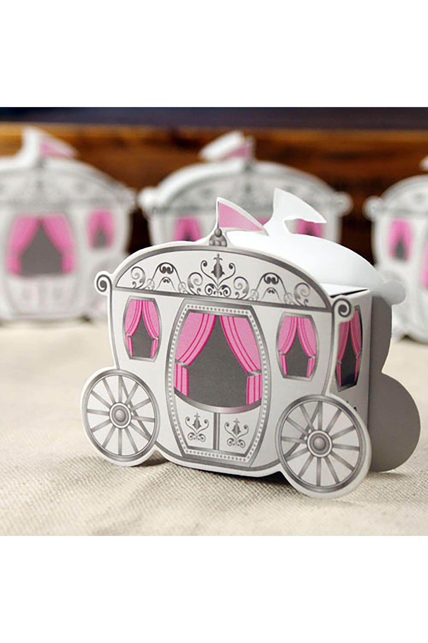 Fairy Tale Carriage Boxes Wedding Favors CGF0261 (Set of 12 pcs) - COCOMELODY