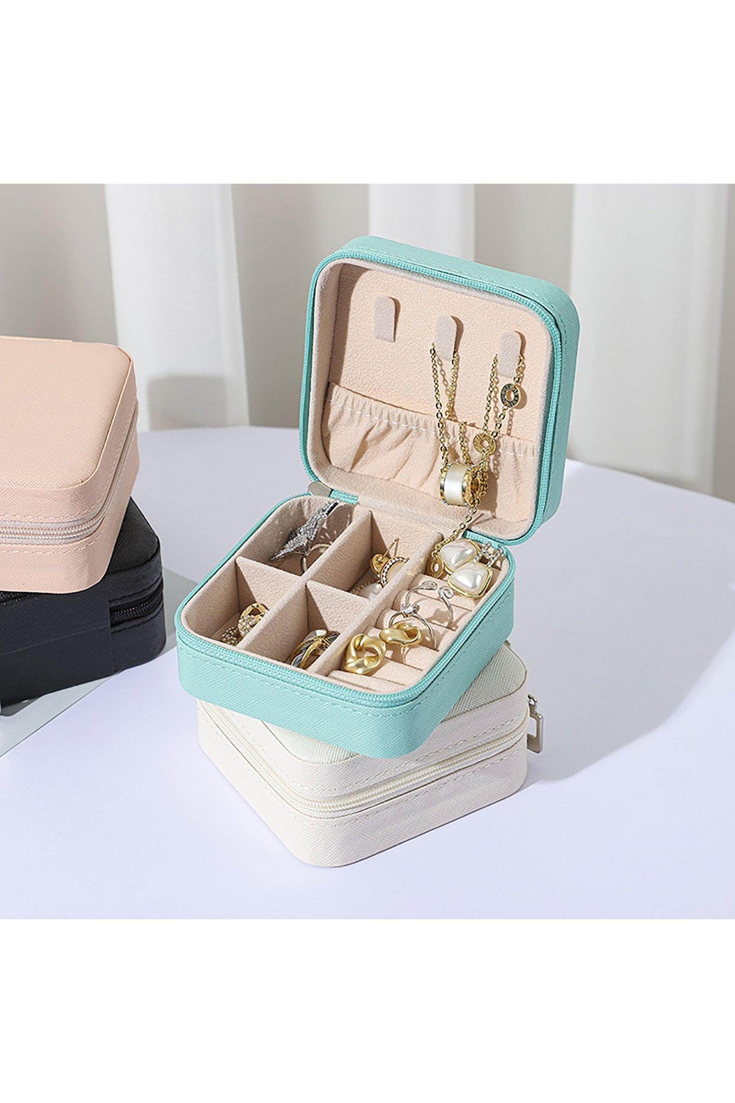 Girls Small Leather Jewelry Boxes for Travel CGF0270 (Set of 1 pcs) - COCOMELODY