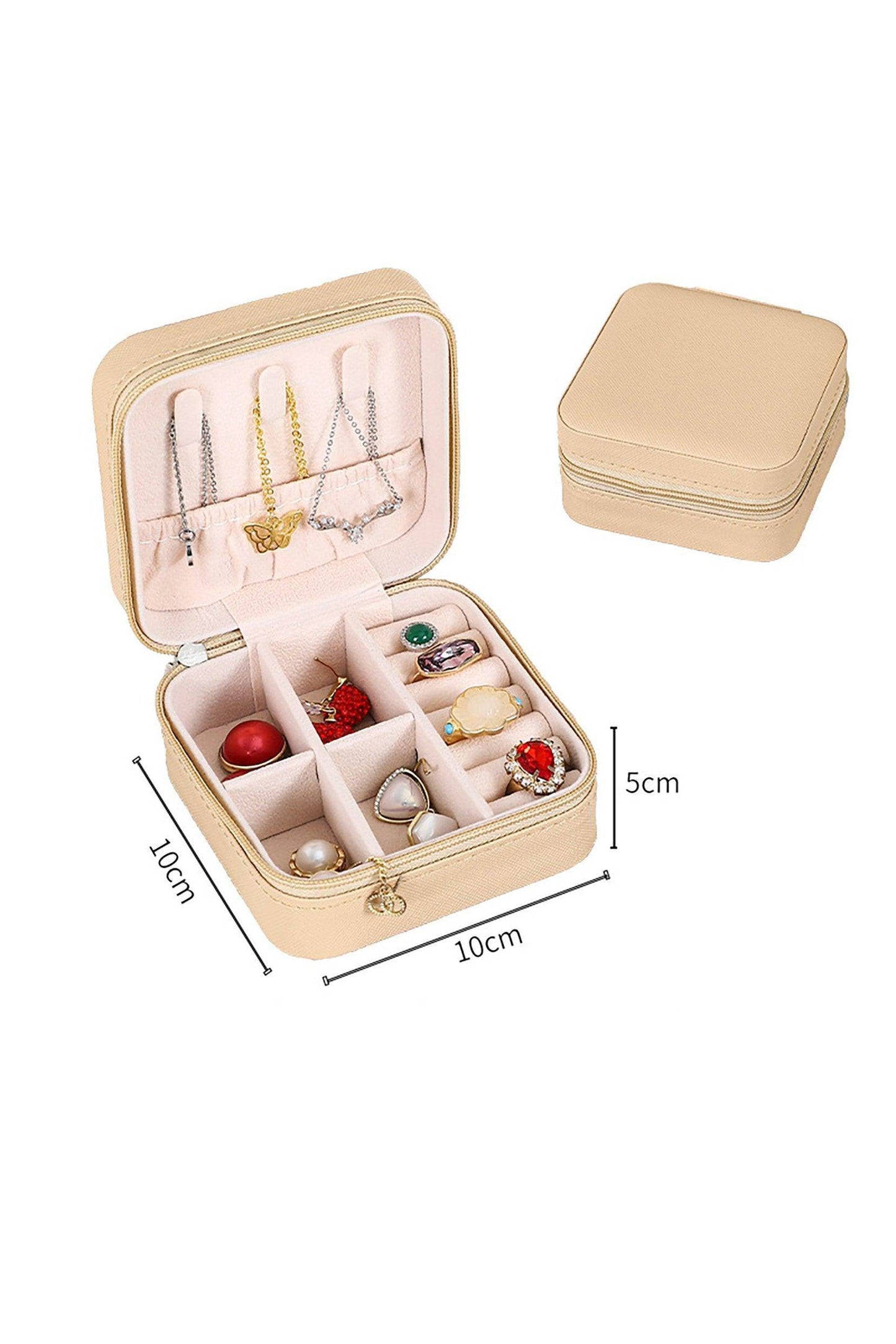 Girls Small Leather Jewelry Boxes for Travel CGF0270 (Set of 1 pcs) - COCOMELODY